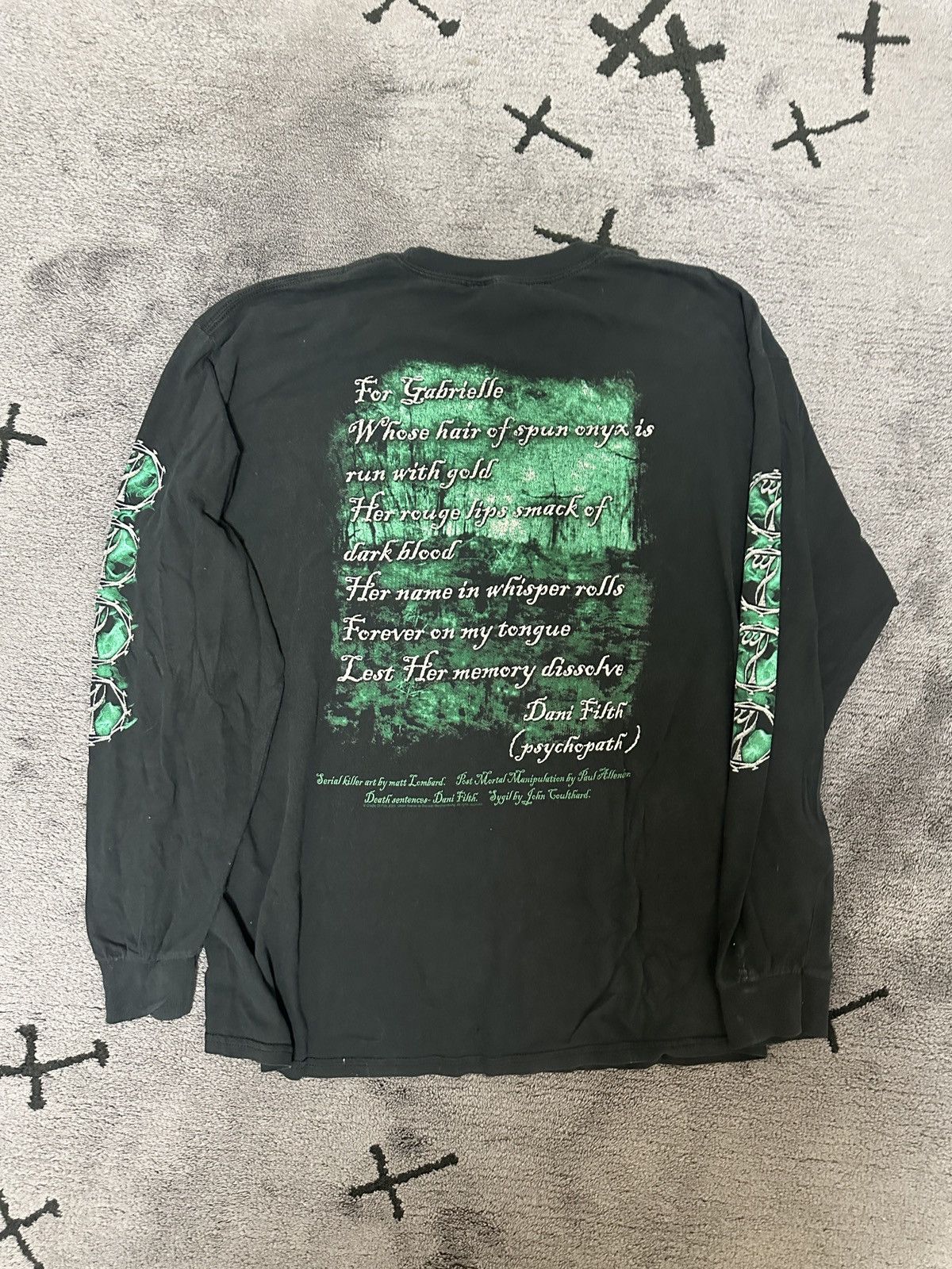 Vintage Cradle of Filth - Dani Filth Long sleeve Size US XL / EU 56 / 4 - 5 Thumbnail