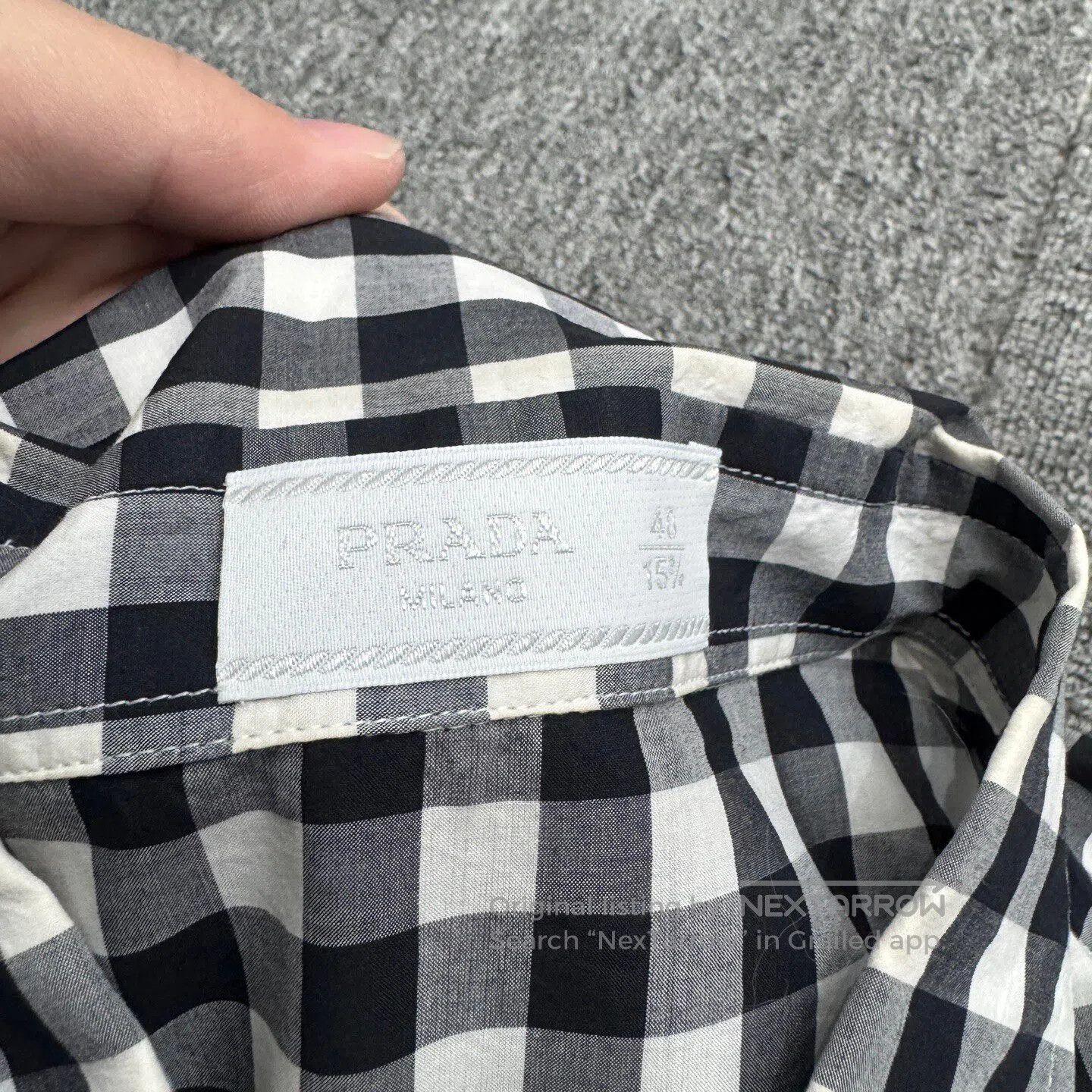 Prada Prada Black and white checkered shirt| Size US XXS / EU 40 - 4 Thumbnail