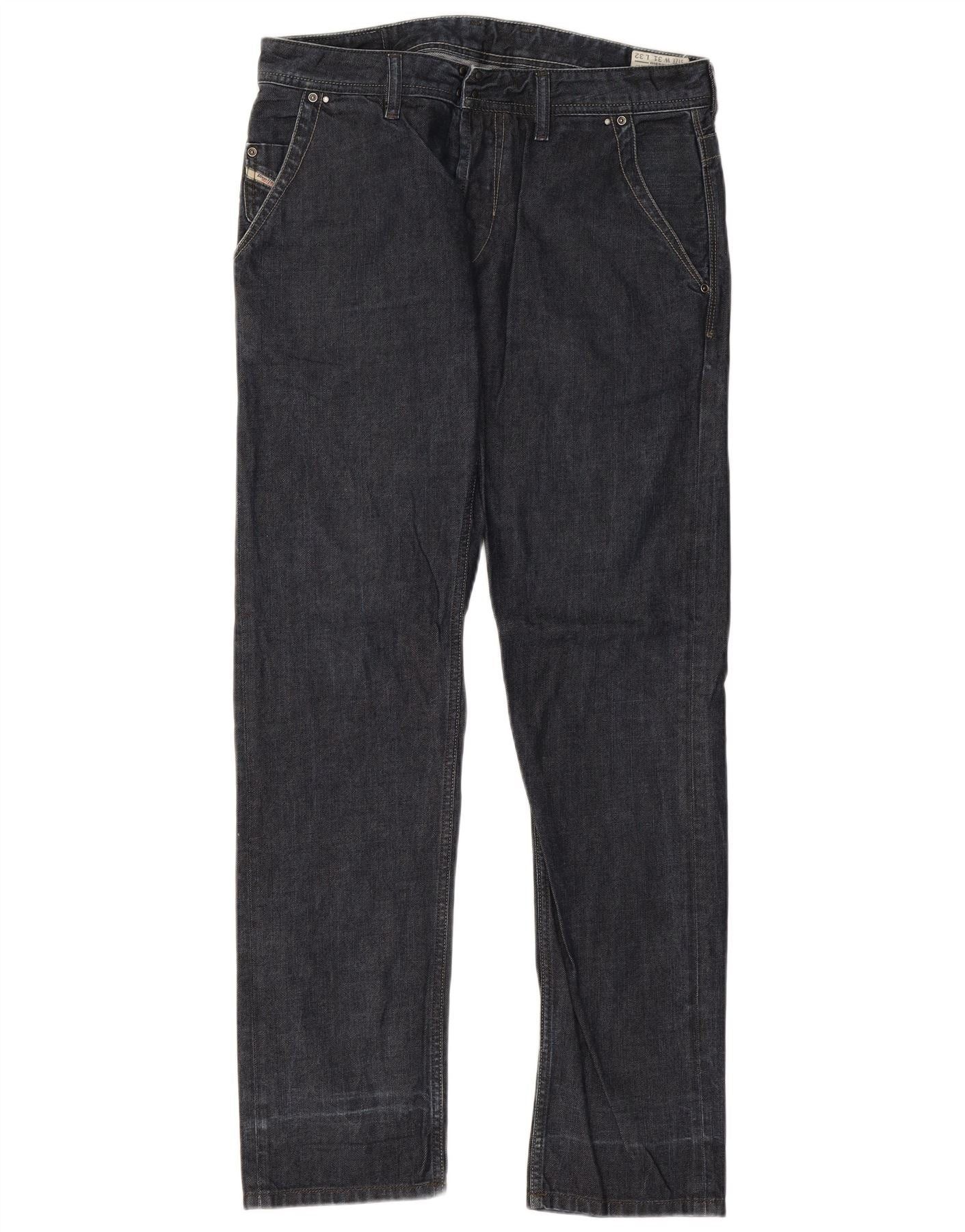 Diesel Mens Bhetto Regular Slim Straight Jeans W31 L32 Blue Cotton Size US 31 - 1 Thumbnail