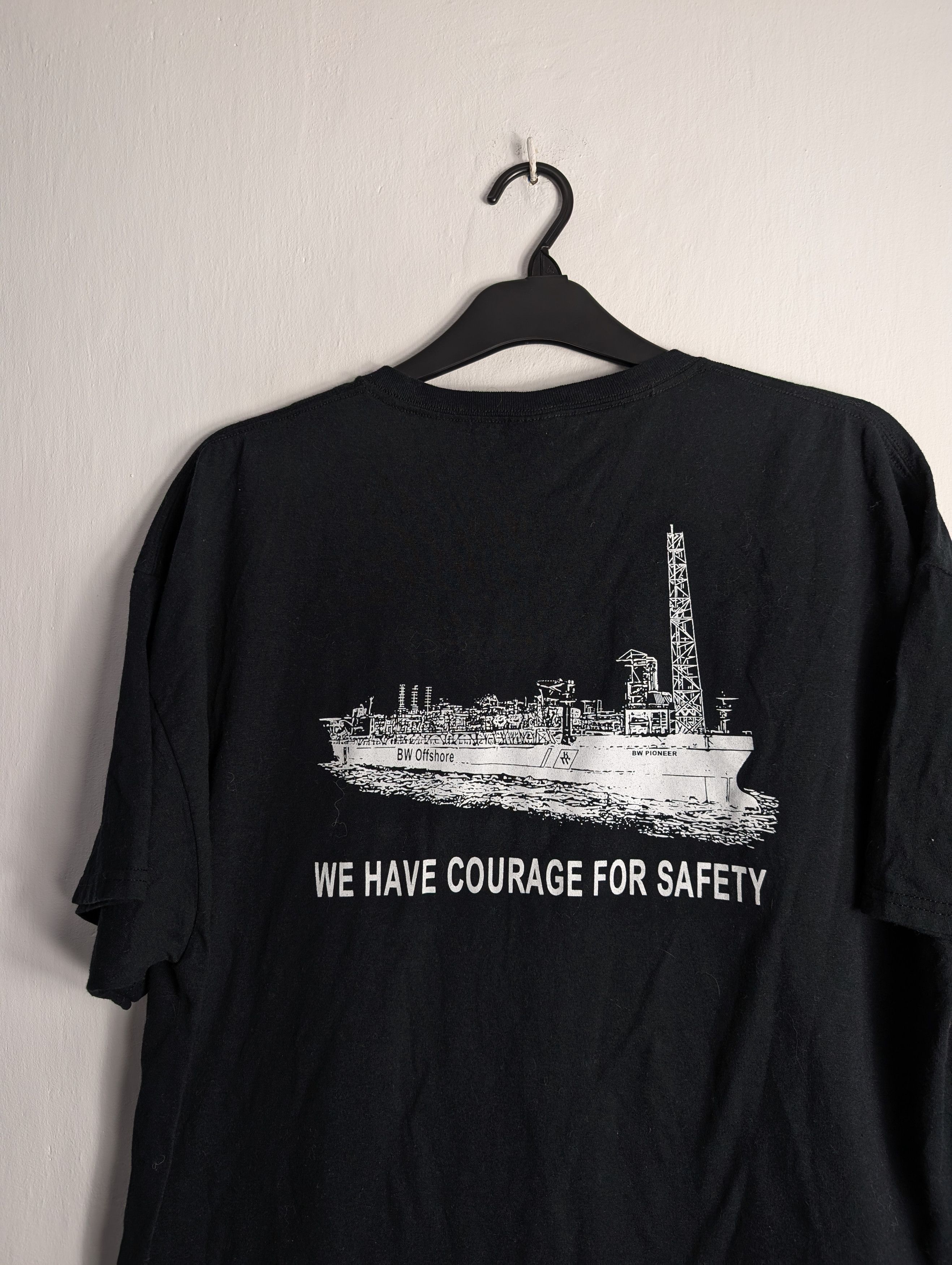 Gildan × Vintage Vintage T-shirt Sea Ship Oil Rig Size US XXL / EU 58 / 5 - 2 Thumbnail