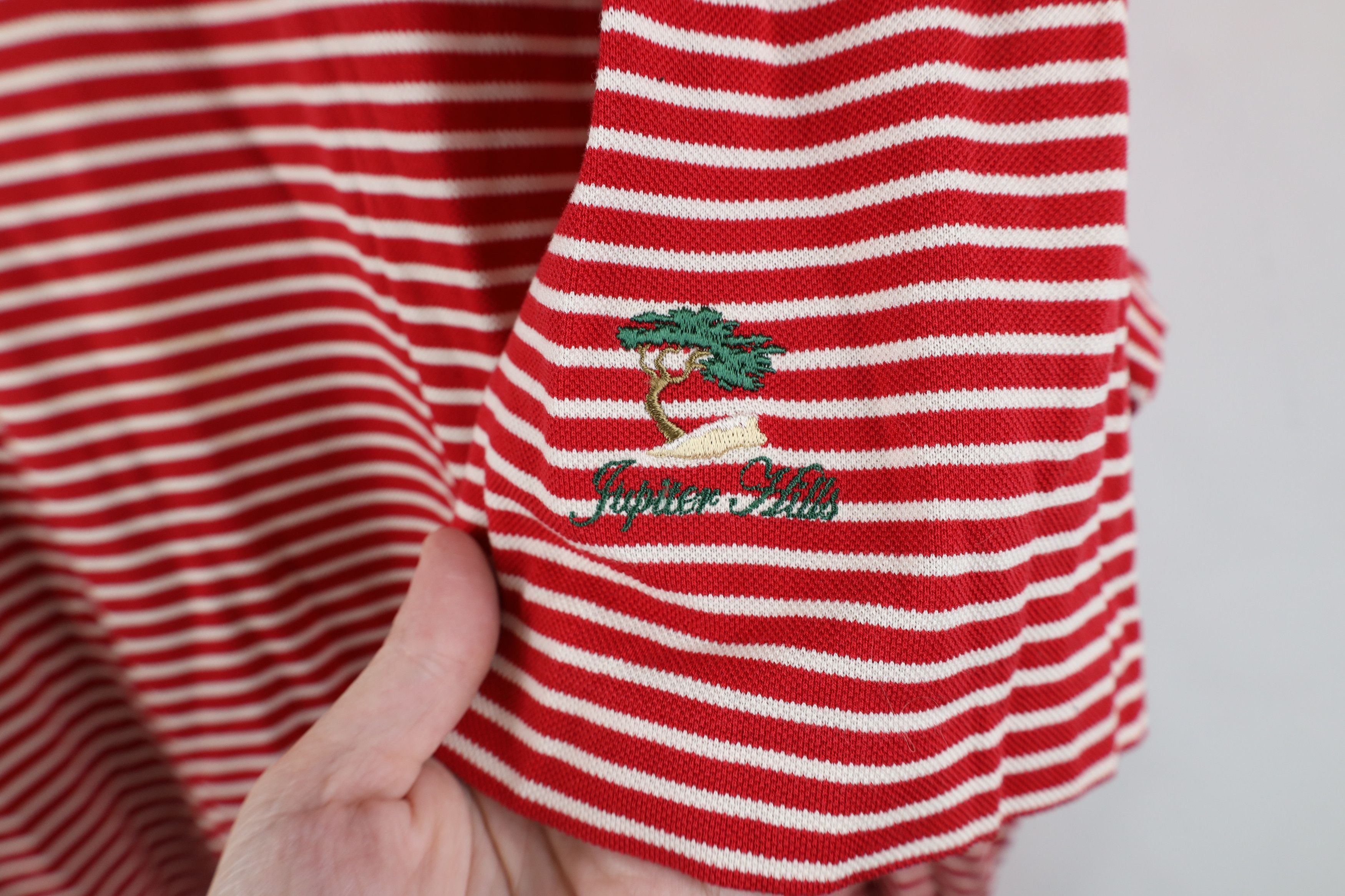 Ralph Lauren × Vintage Vintage Polo Golf Ralph Lauren Cane Striped Knit Polo Shirt Size US XXL / EU 58 / 5 - 4 Thumbnail