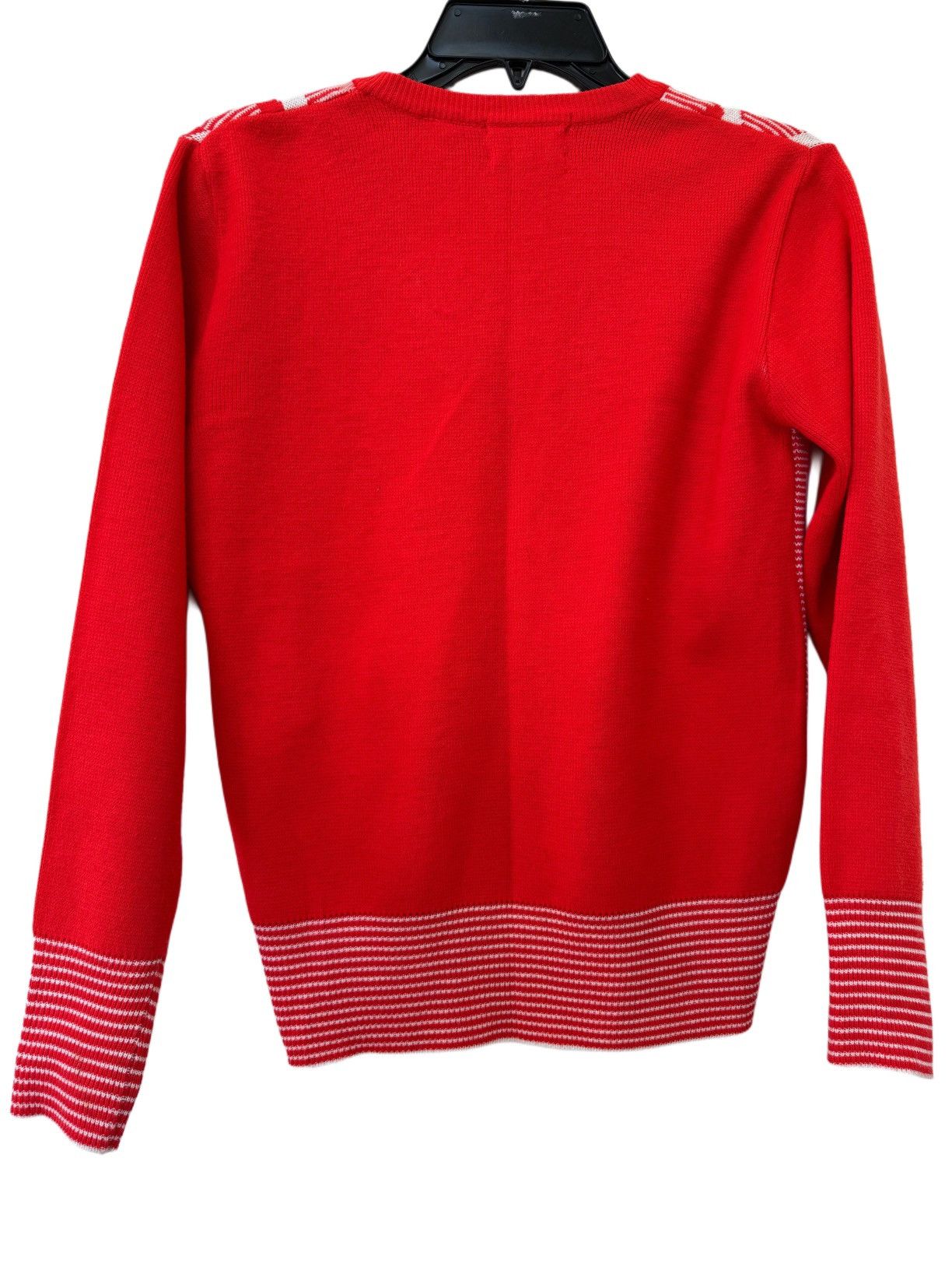 Vintage Albee women’s vintage 70s red white bowling cardigan sweater Size S / US 4 / IT 40 - 2 Thumbnail