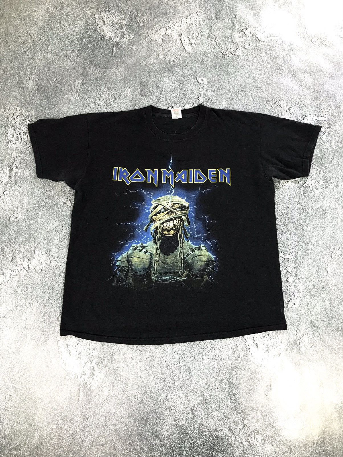 Iron Maiden × Vintage Iron Maiden Skeleton Y2K Big Logo Tshirt,Tee Size US XL / EU 56 / 4 - 1 Thumbnail