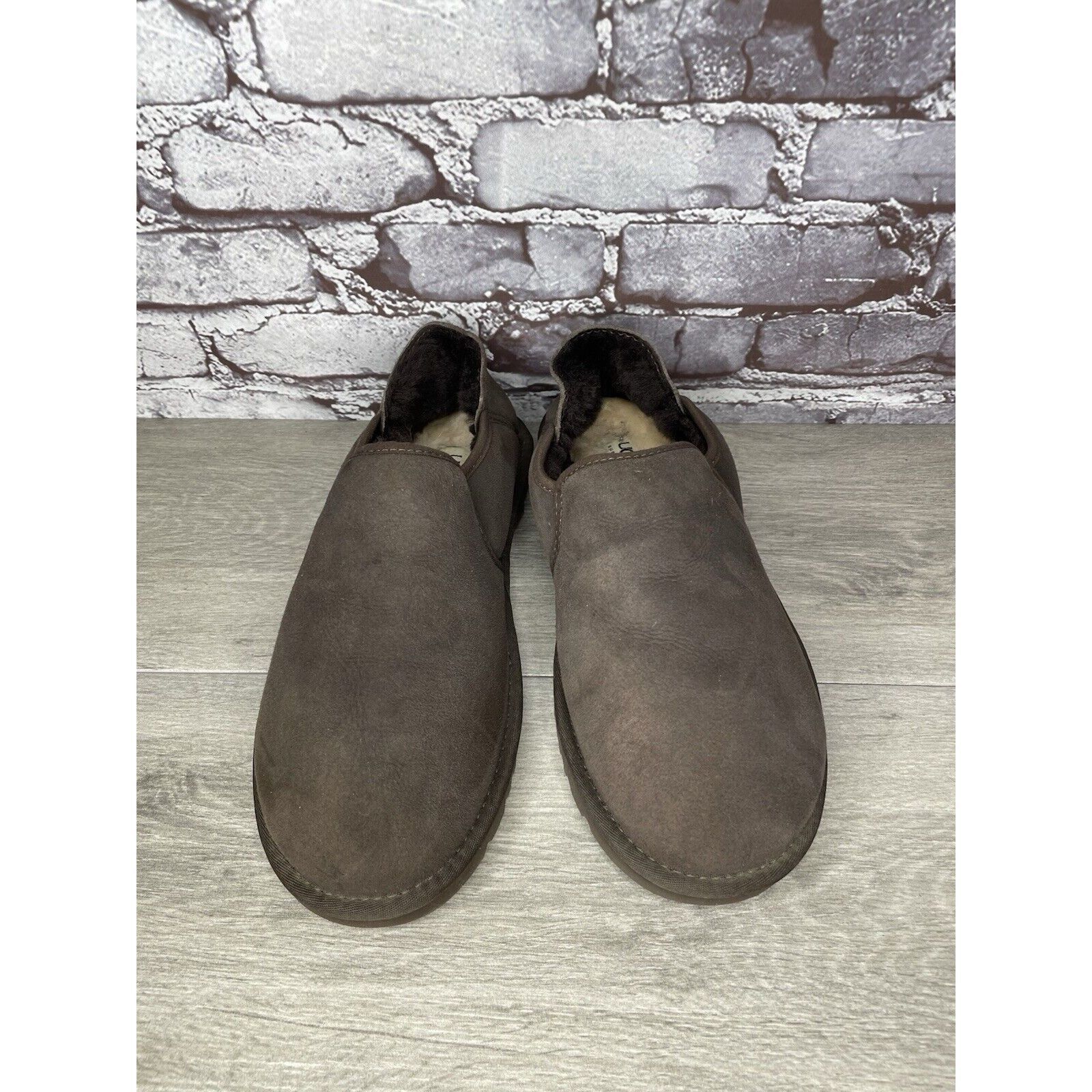 Ugg UGG Kenton Brown Suede Fur Collapsible Slippers Shoes Men Sz Size US 11 / EU 44 - 18 Thumbnail