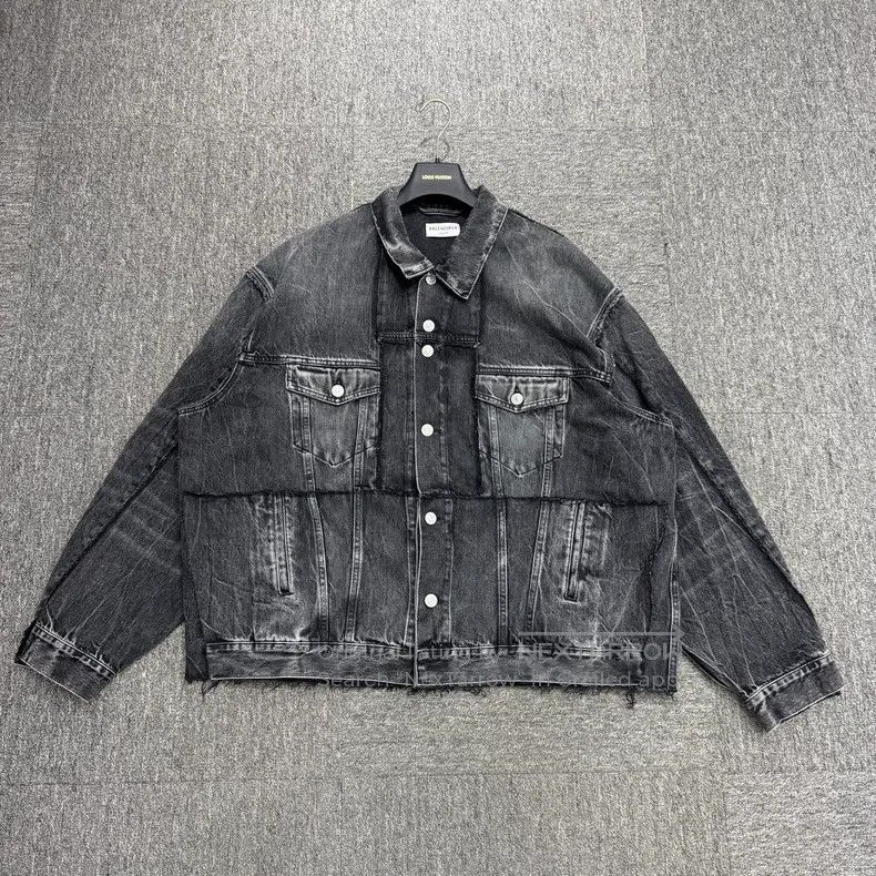 Balenciaga Cut double-layer denim jacket