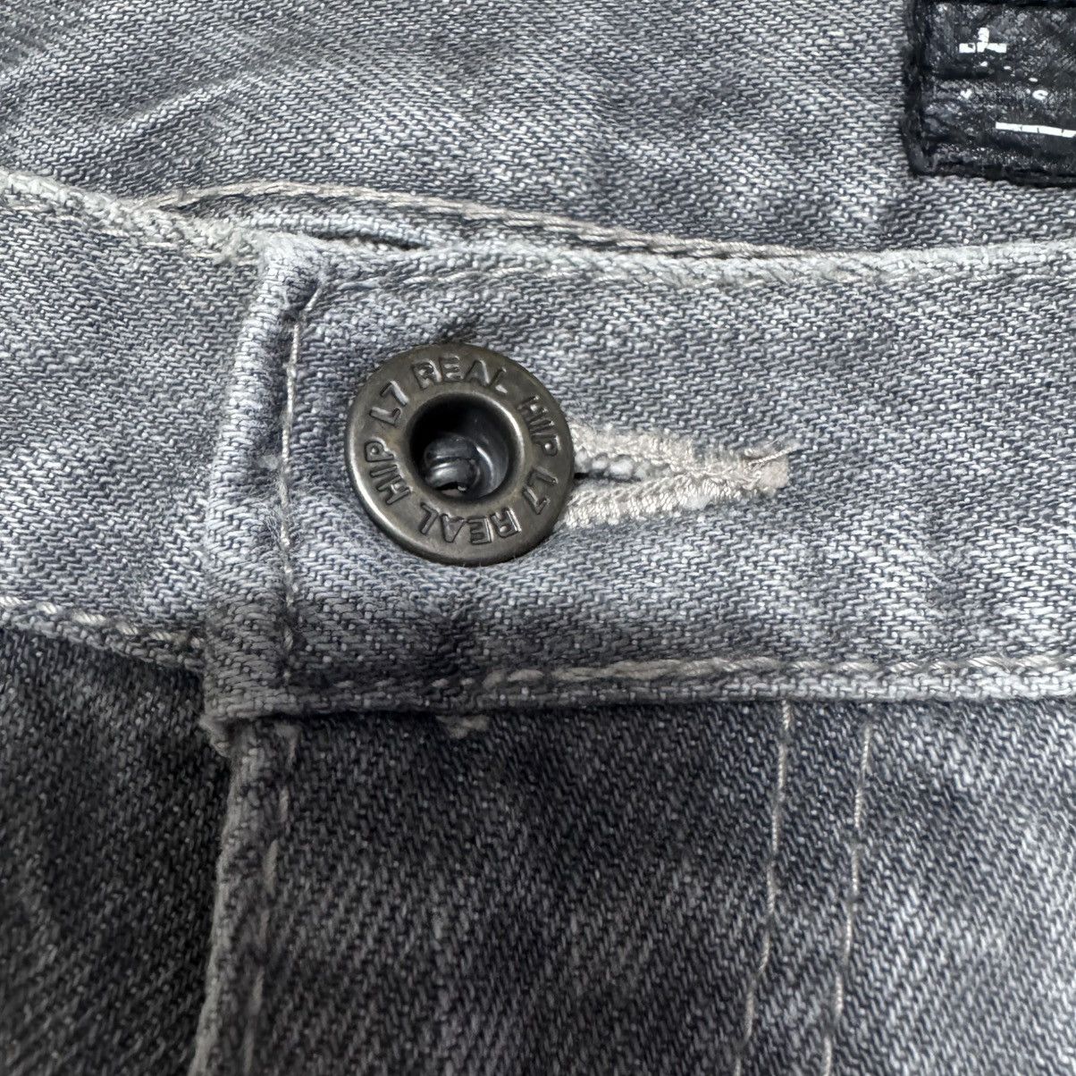 L7 Real Hip L7 Real Hip Grey Denim Flare Jeans Hedi Slimane Size US 32 / EU 48 - 22 Thumbnail