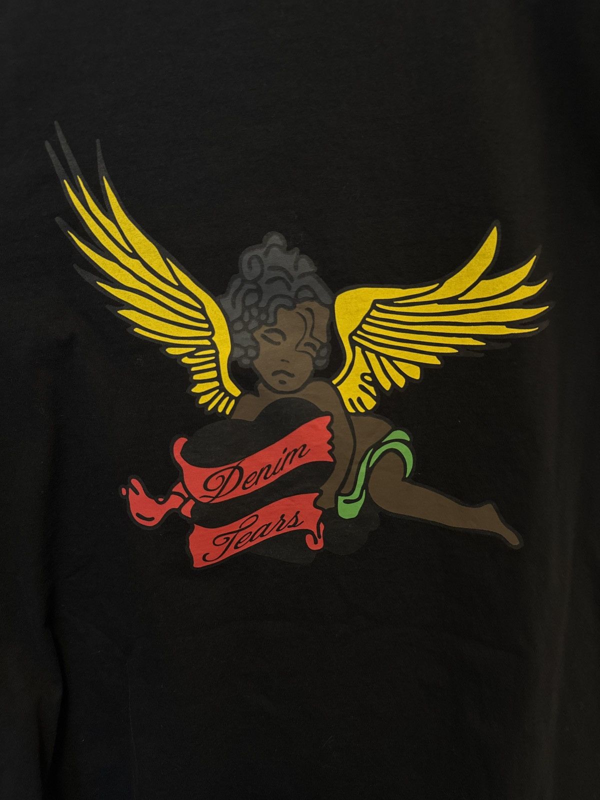 DENIM TEARS Denim Tears Tee Black Cherub | Grailed