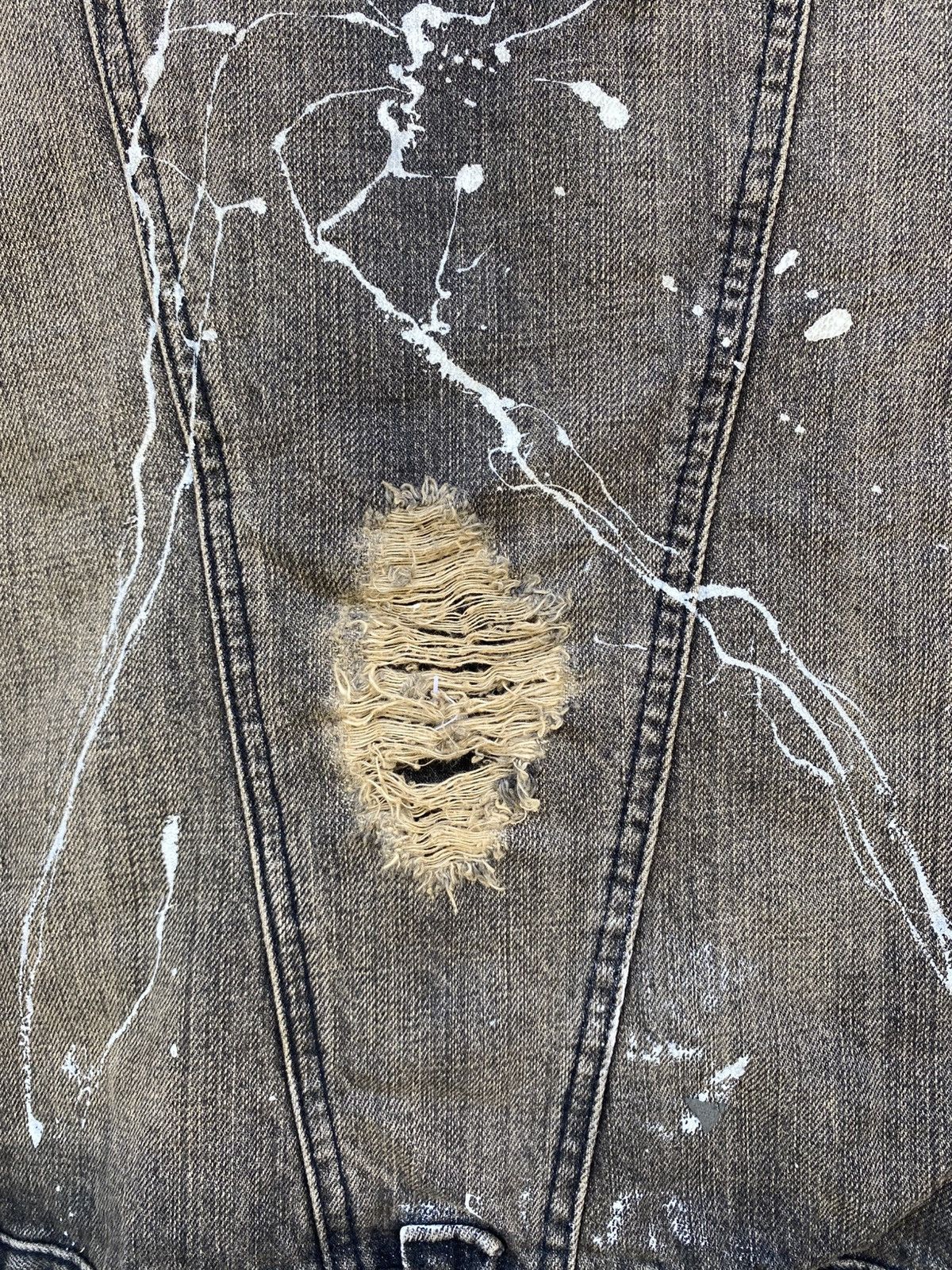 Japanese Brand × Seditionaries MIDAS WASHED BLACK DISTRESSED PAINTER DENIM JACKET ANARCHY Size US M / EU 48-50 / 2 - 13 Thumbnail