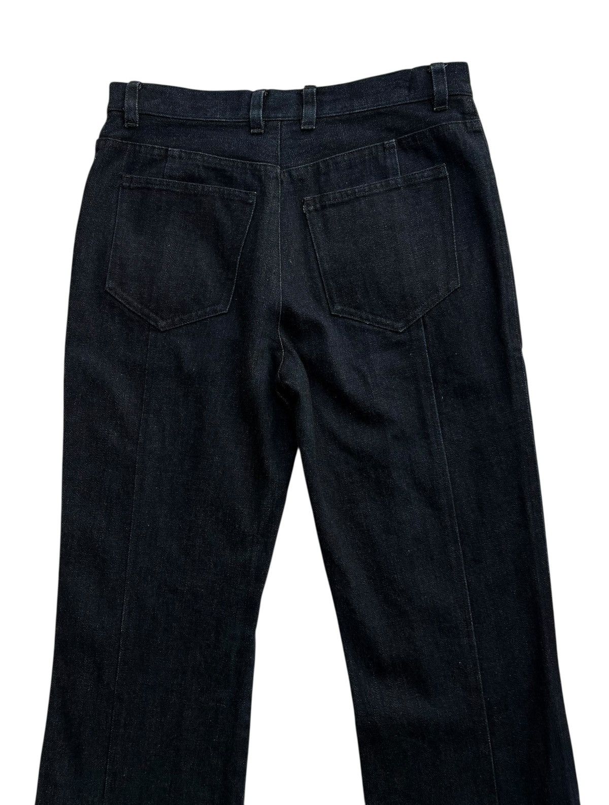 Japanese Brand Se.duce Japan Wide Leg Flared Denim Zipper Dark Blue Pants Size US 28 / EU 44 - 10 Thumbnail