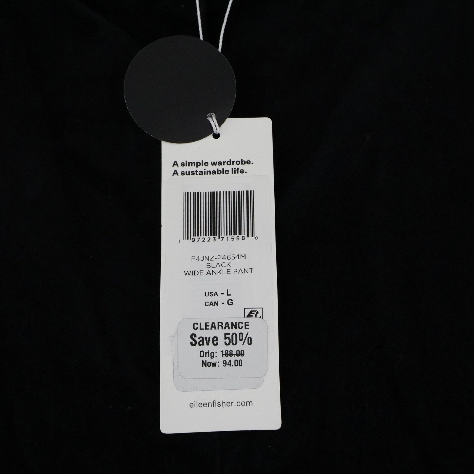 Eileen Fisher Eileen Fisher Velveteen Wide Leg Ankle Pants Women L Black C Size 36" / US 14 / IT 50 - 5 Thumbnail