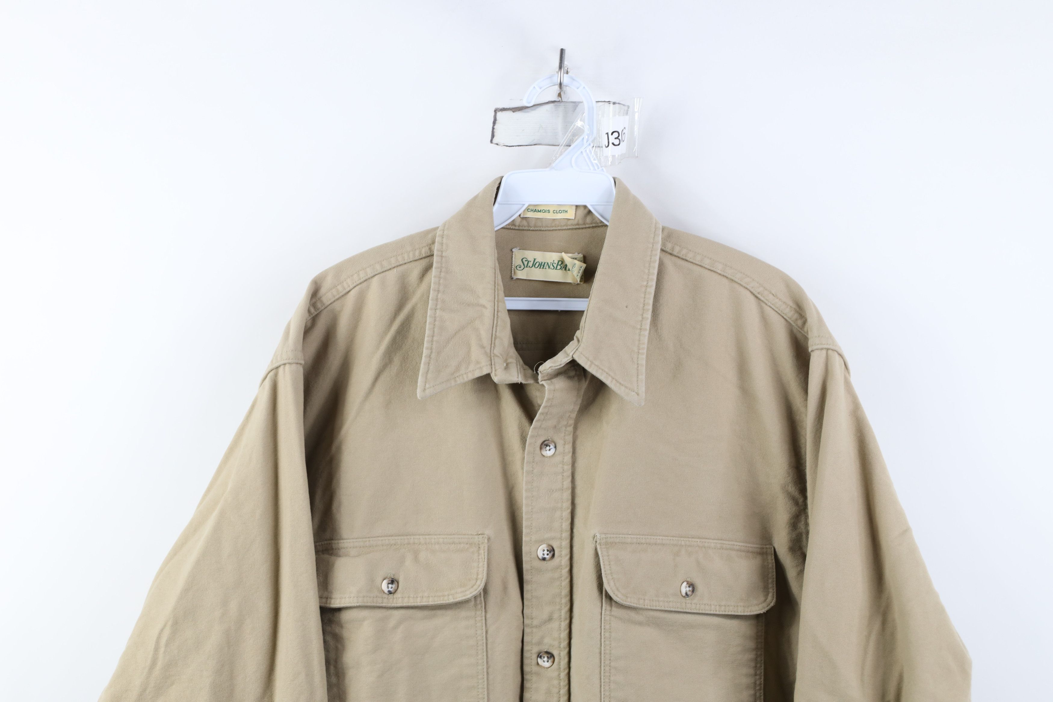 Vintage Vintage 90s Streetwear Heavy Chamois Cloth Button Shirt USA Size US XL / EU 56 / 4 - 2 Thumbnail