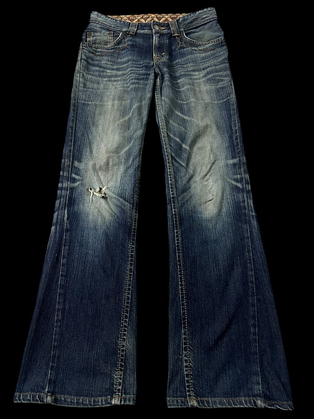 Edwin 💥Flare💥Vintage Edwin XVS Buffalo Head Distress Jean Size US 30 / EU 46 - 1 Thumbnail