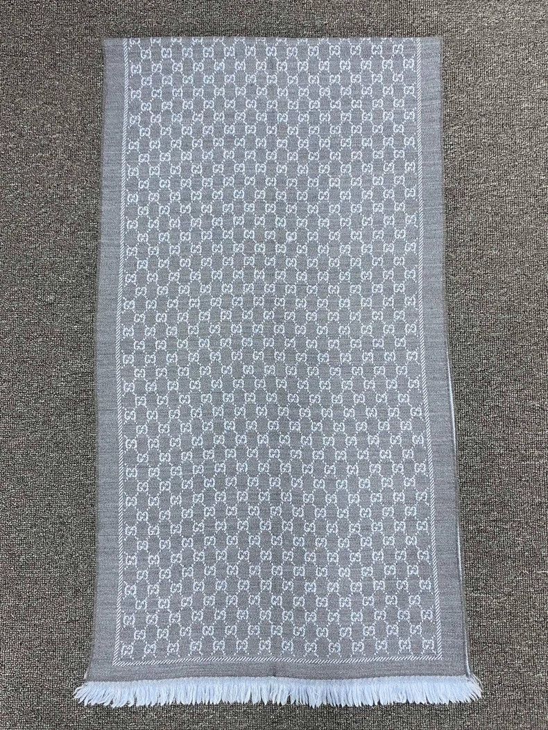 Gucci Gucci Gray full-print scarf 2502-Nextarrow Size ONE SIZE - 3 Thumbnail