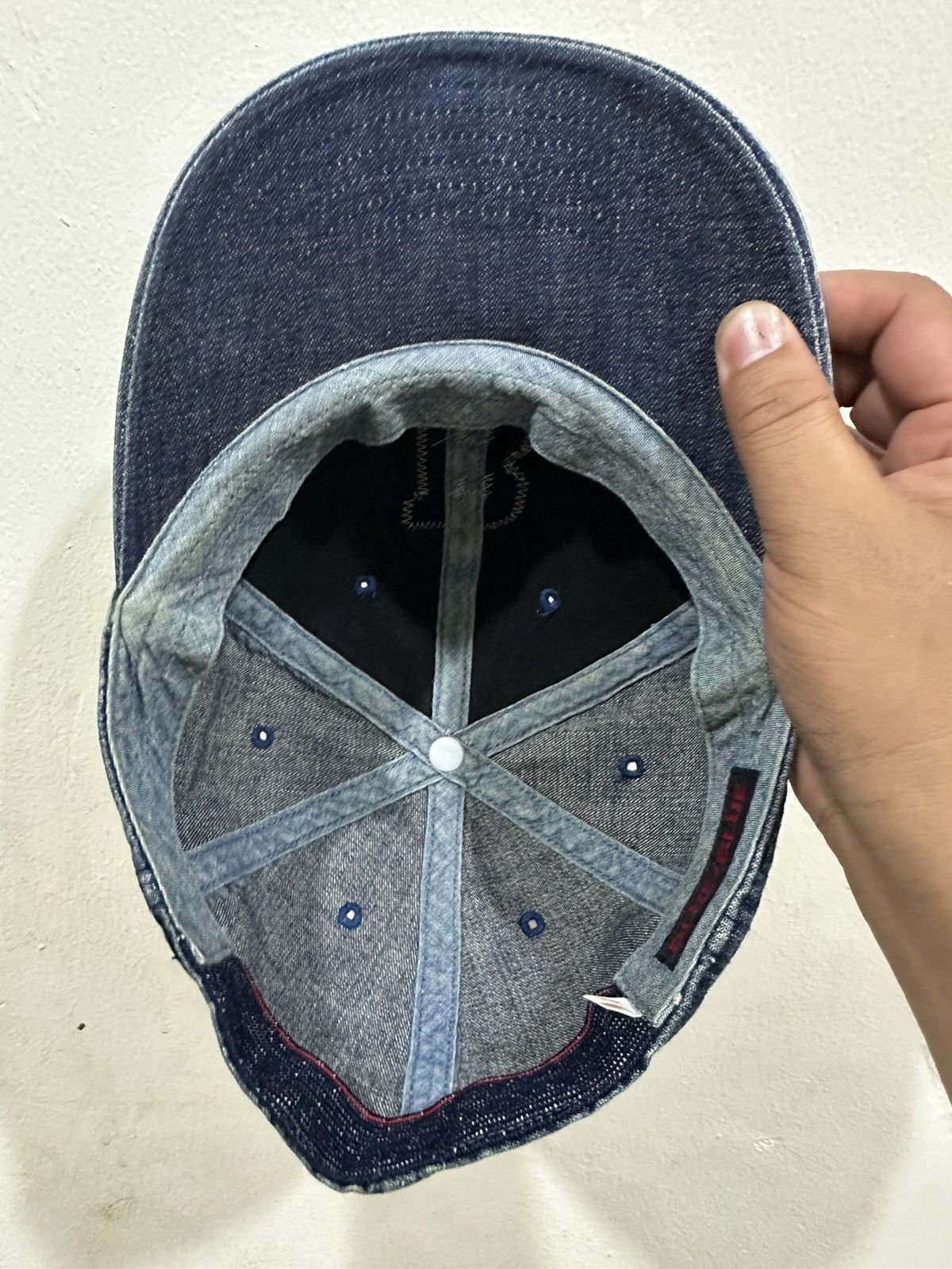 Blue Blue Japan VTG Blue Blue Japan Denim Baseball Hat Size ONE SIZE - 5 Thumbnail