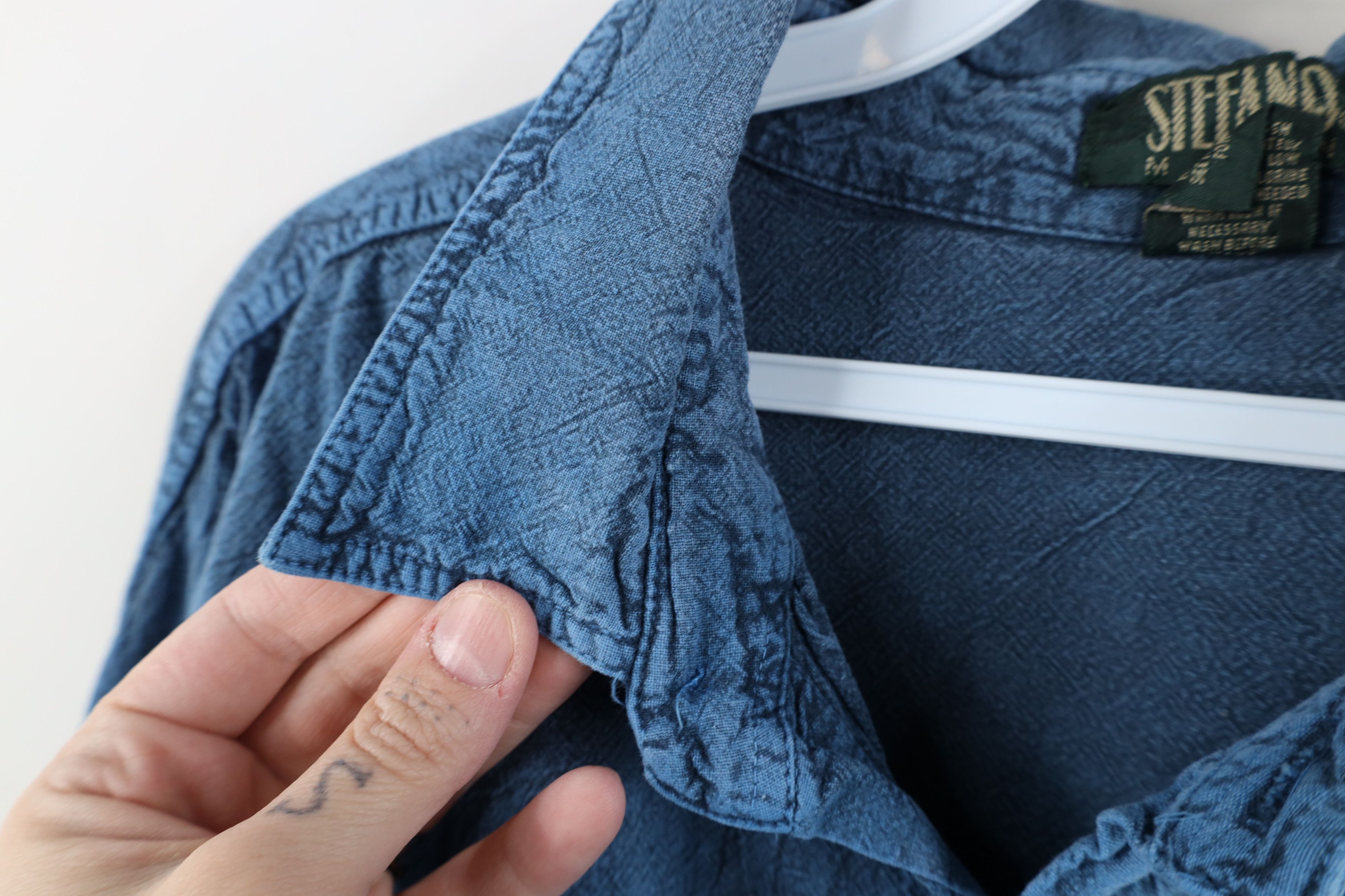 Vintage Vintage 90s Streetwear Wash Baggy Fit Collared Button Shirt Size US XL / EU 56 / 4 - 7 Thumbnail