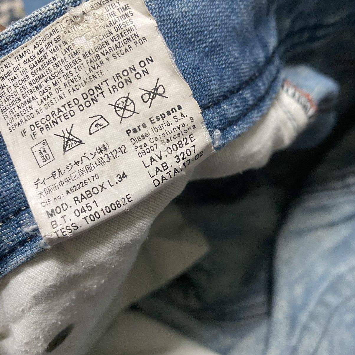 Diesel Vintage Diesel Punk Label Rabox Denim Jeans Size US 31 - 20 Thumbnail