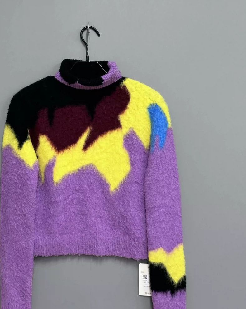Loewe Loewe Leather logo colorful sweater Size S / US 4 / IT 40 - 2 Thumbnail