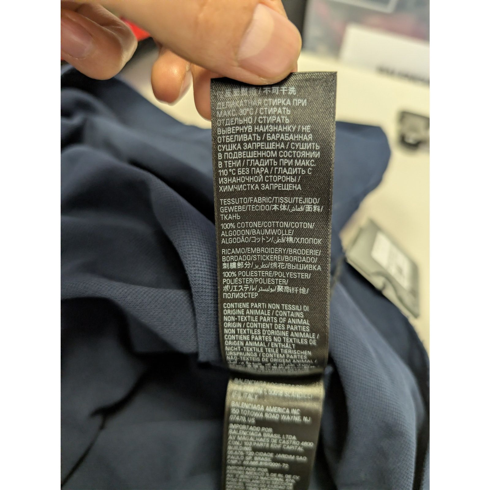 Balenciaga o1rshd1 Q:2 / Oversized Cotton Pique Polo Shirt in Navy Blue Size US XL / EU 56 / 4 - 20 Thumbnail