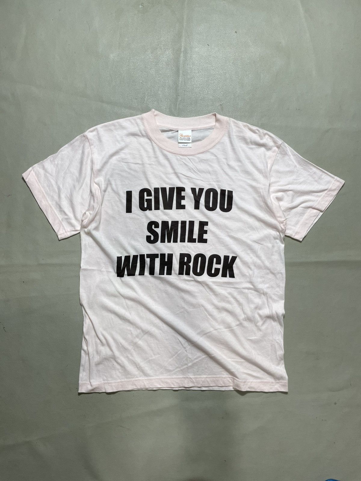 Vintage Vintage I give you smile with rock Tee Size US S / EU 44-46 / 1 - 1 Thumbnail