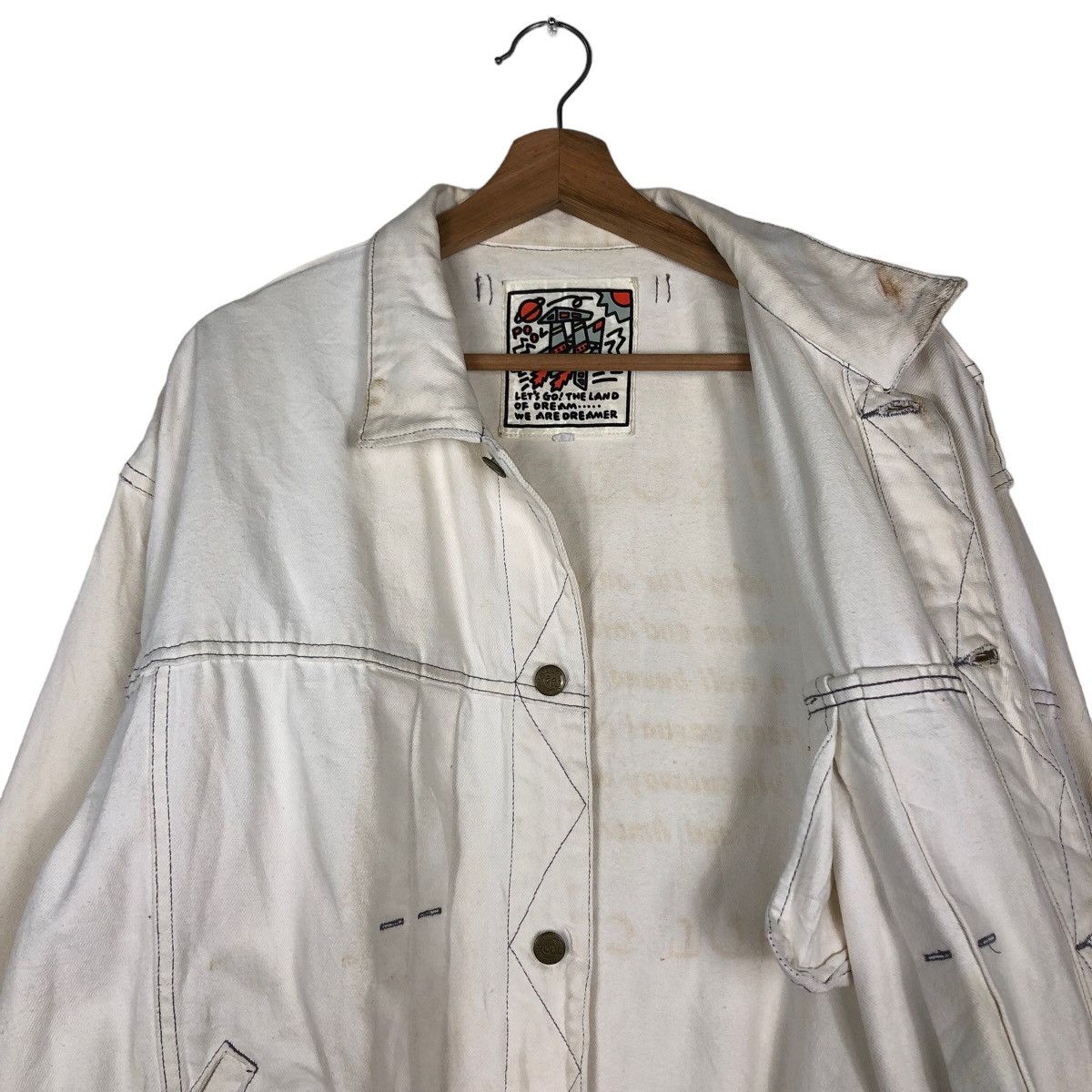Japanese Brand 🔥Vintage Denim Bomber Jacket Big Logo Japan Issey Miyake Size US M / EU 48-50 / 2 - 12 Thumbnail