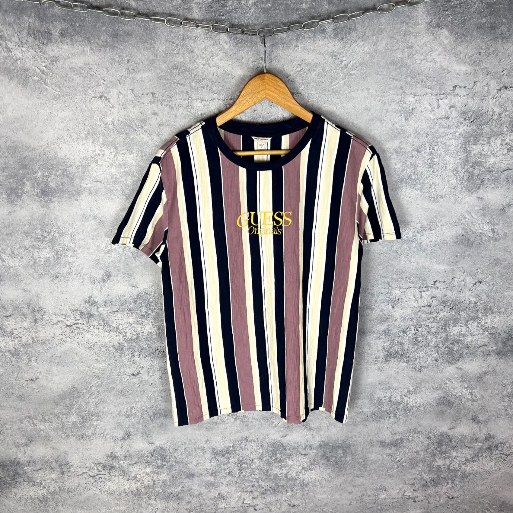 Guess GUESS Men’s Striped T-Shirt Cotton Multicolor Size S Size US S / EU 44-46 / 1 - 2 Thumbnail