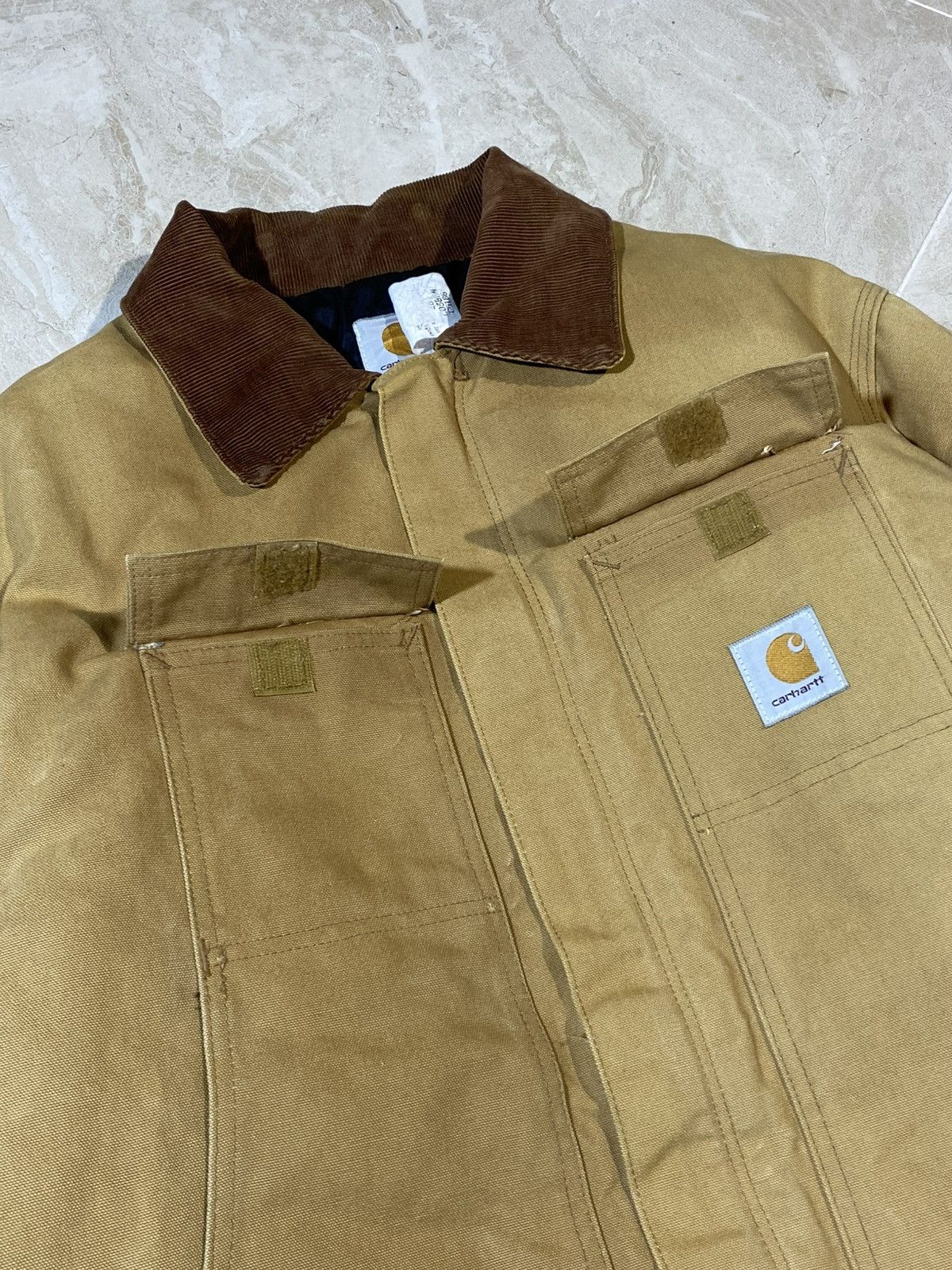 Carhartt 🔥 CARHARTT CANVAS WORK JACKET Y2K DETROIT VIBES USA MADE Size US M / EU 48-50 / 2 - 13 Thumbnail
