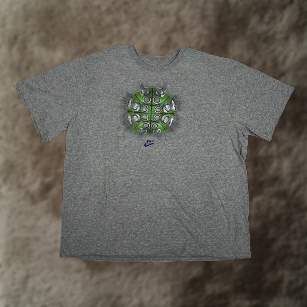 Nike VINTAGE Nike T-Shirt Basketball 2XL Gray Mens Regular Short Sleeve Crew Neck 90s Sports Air Size US XXL / EU 58 / 5 - 1 Thumbnail