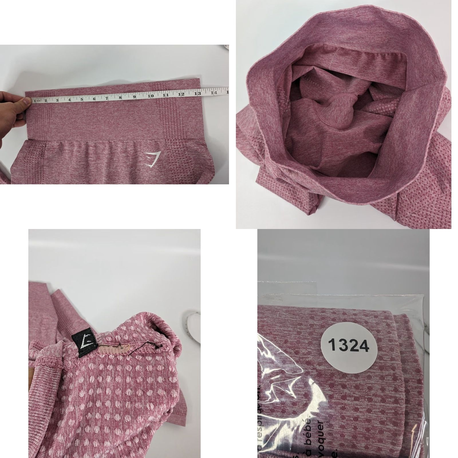 Gymshark Gymshark Leggings Women S Pink Seamless Vital Contour Compression Activewear Logo 90s? Size 28" / US 6 / IT 42 - 8 Thumbnail
