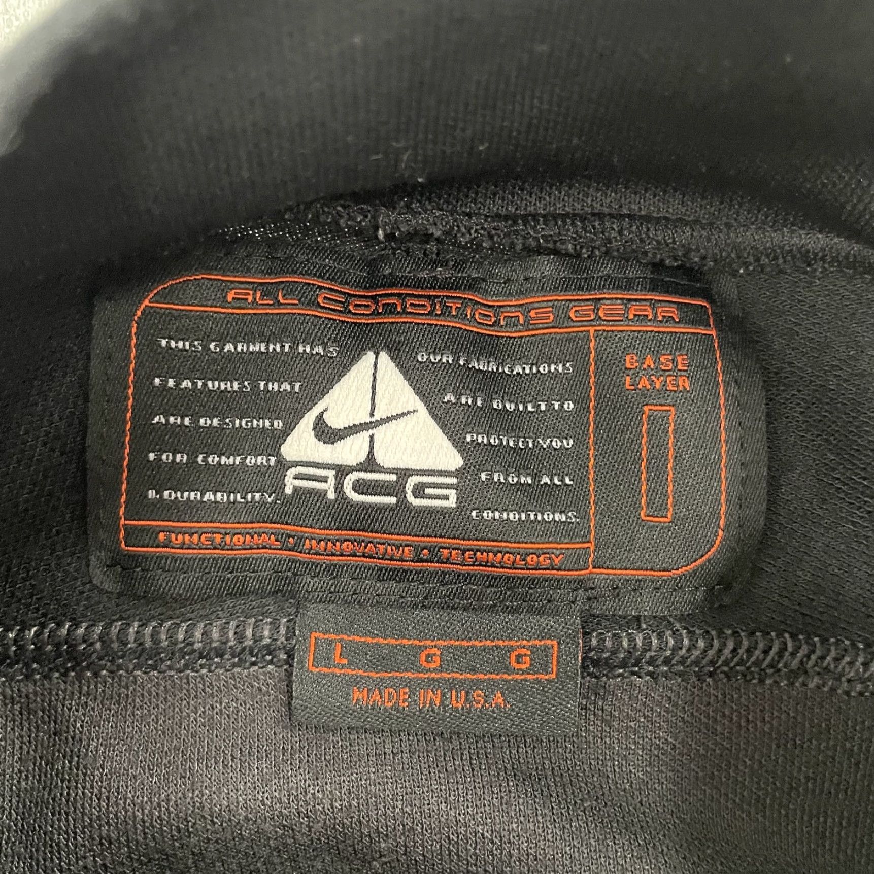 Nike VINTAGE Nike ACG Sweater Shirt Adult Large Gray 1/4 Zip Base Layer Center Logo USA Men Size US L / EU 52-54 / 3 - 6 Thumbnail