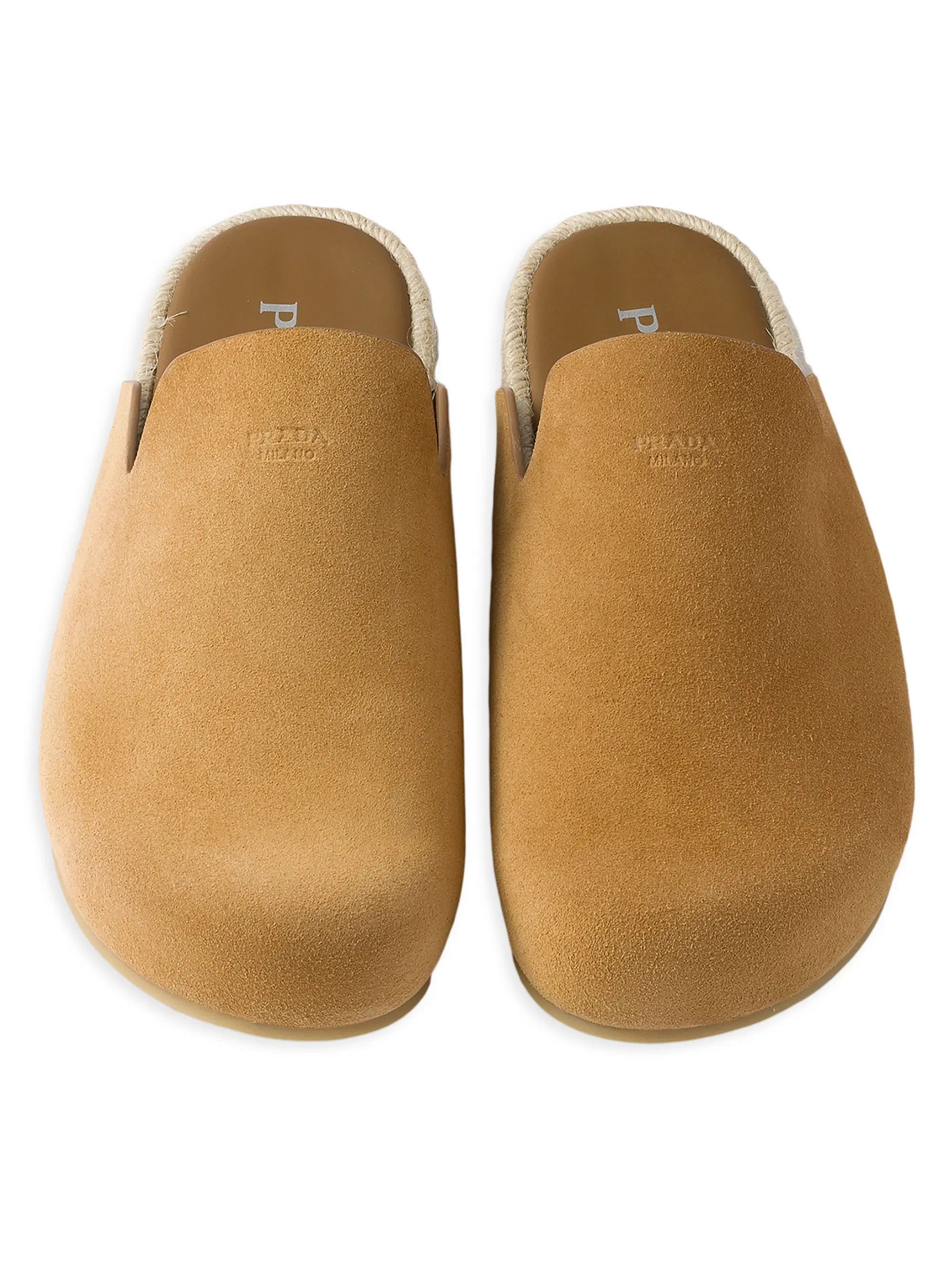 o1bcso1str1025 Suede Mules in Brown