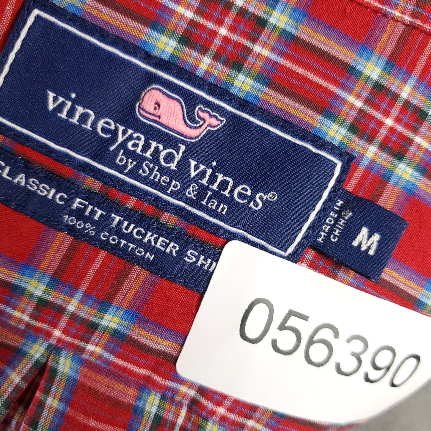 Vineyard Vines Vineyard Vines Shirt Adult Medium Red Plaid Button-Up Long Sleeve Cotton Mens Size US M / EU 48-50 / 2 - 7 Thumbnail