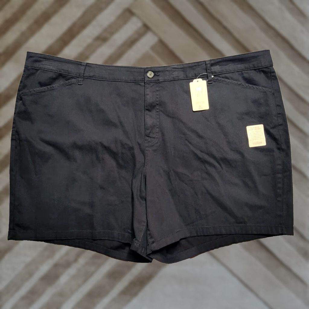 Vintage St Johns Bay Women Plus 30W Black Secretly Slender 7" Shorts NEW Size 30" / US 8 / IT 44 - 1 Thumbnail