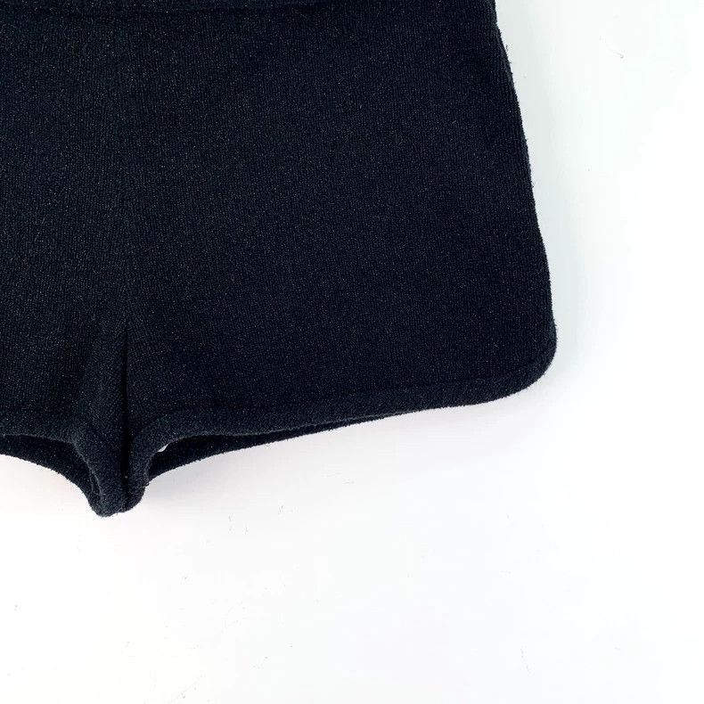 Chanel Chanel Black glitter cotton casual knitted shorts Size 25" / US 0 / IT 36 - 4 Thumbnail