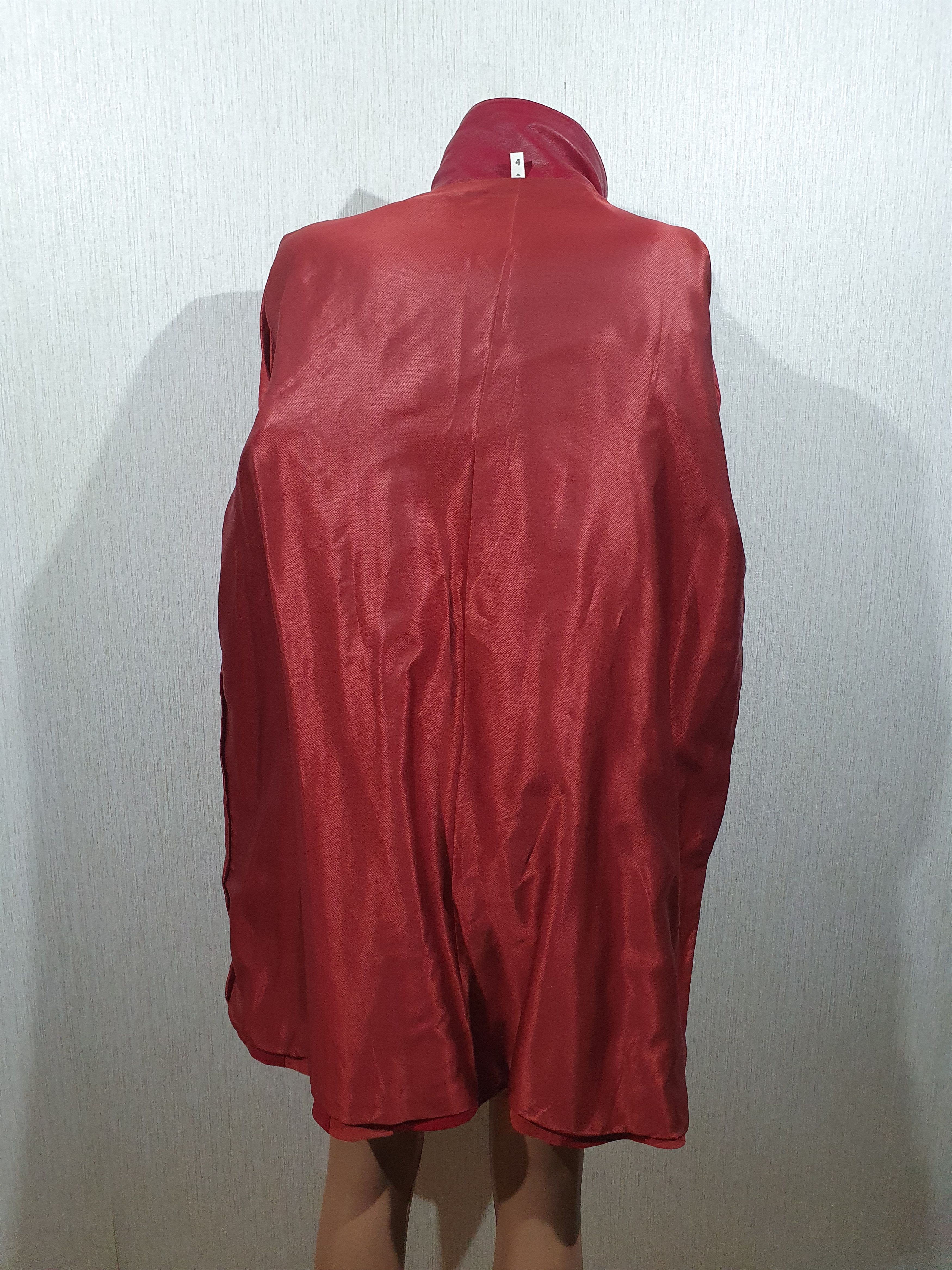 Leather Women red jacket Size 3XL / US 20-22 - 6 Thumbnail