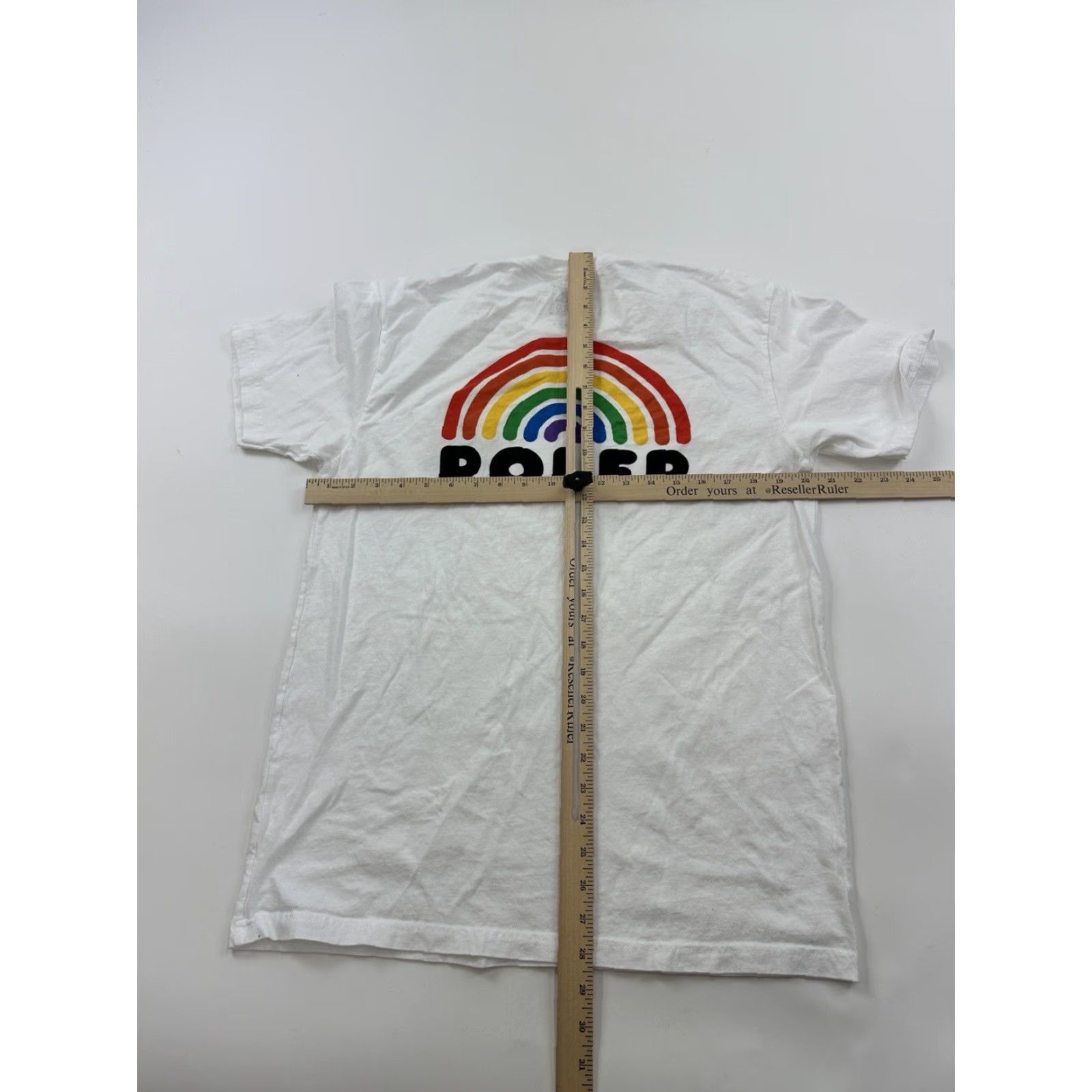 Poler VINTAGE Poler Shirt Men L White Rainbow Print Short Sleeve Camp Vibes Size US L / EU 52-54 / 3 - 7 Thumbnail