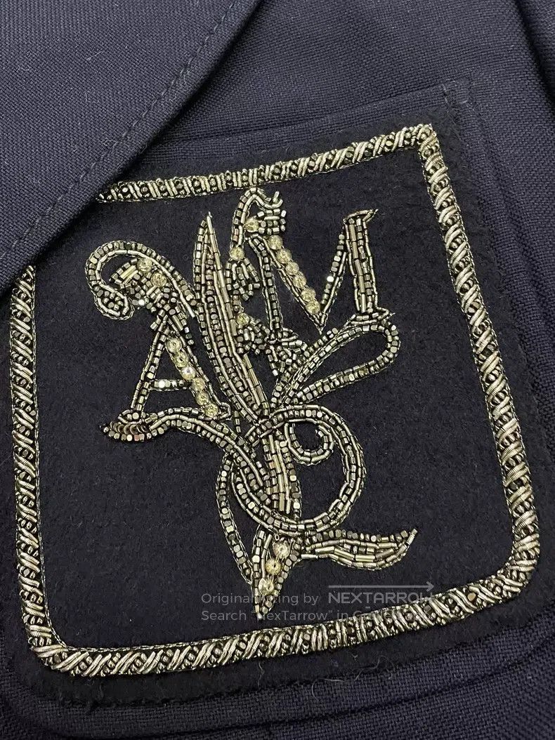 Alexander McQueen Alexander Mcqueen Dark blue embroidered suit jacket Size XS / US 0-2 / IT 36-38 - 2 Thumbnail