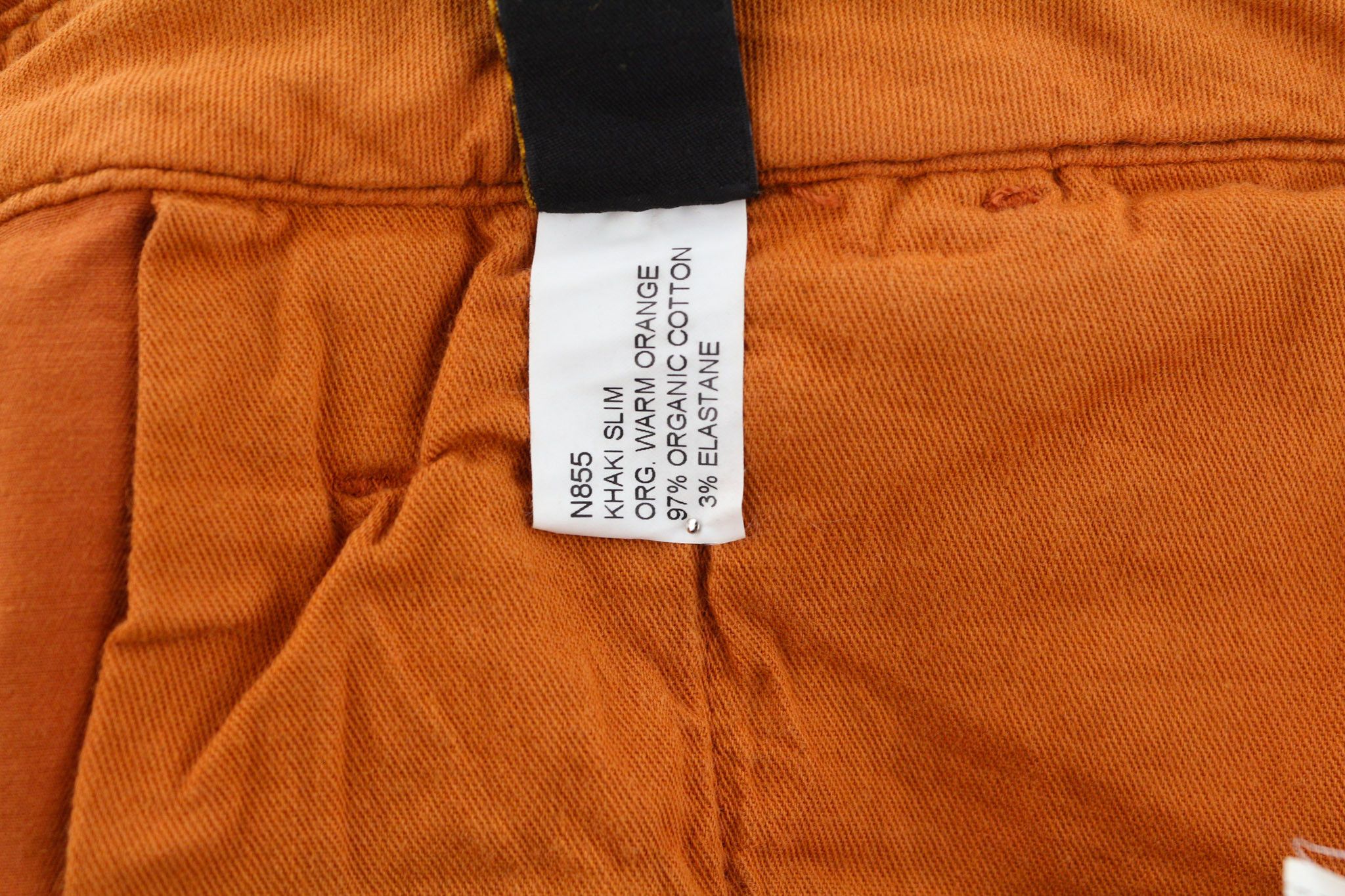 Nudie Jeans KHAKI SLIM W33/L32 Organic Warm Orange Zip Chino 81935 Size US 33 - 7 Thumbnail