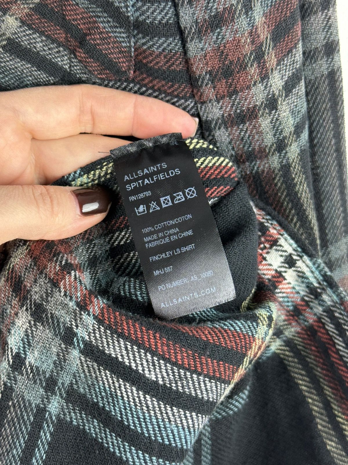 Allsaints Allsaints Finchley LS Men’s Plaid Flannel Button Up Shirt Size US L / EU 52-54 / 3 - 12 Thumbnail