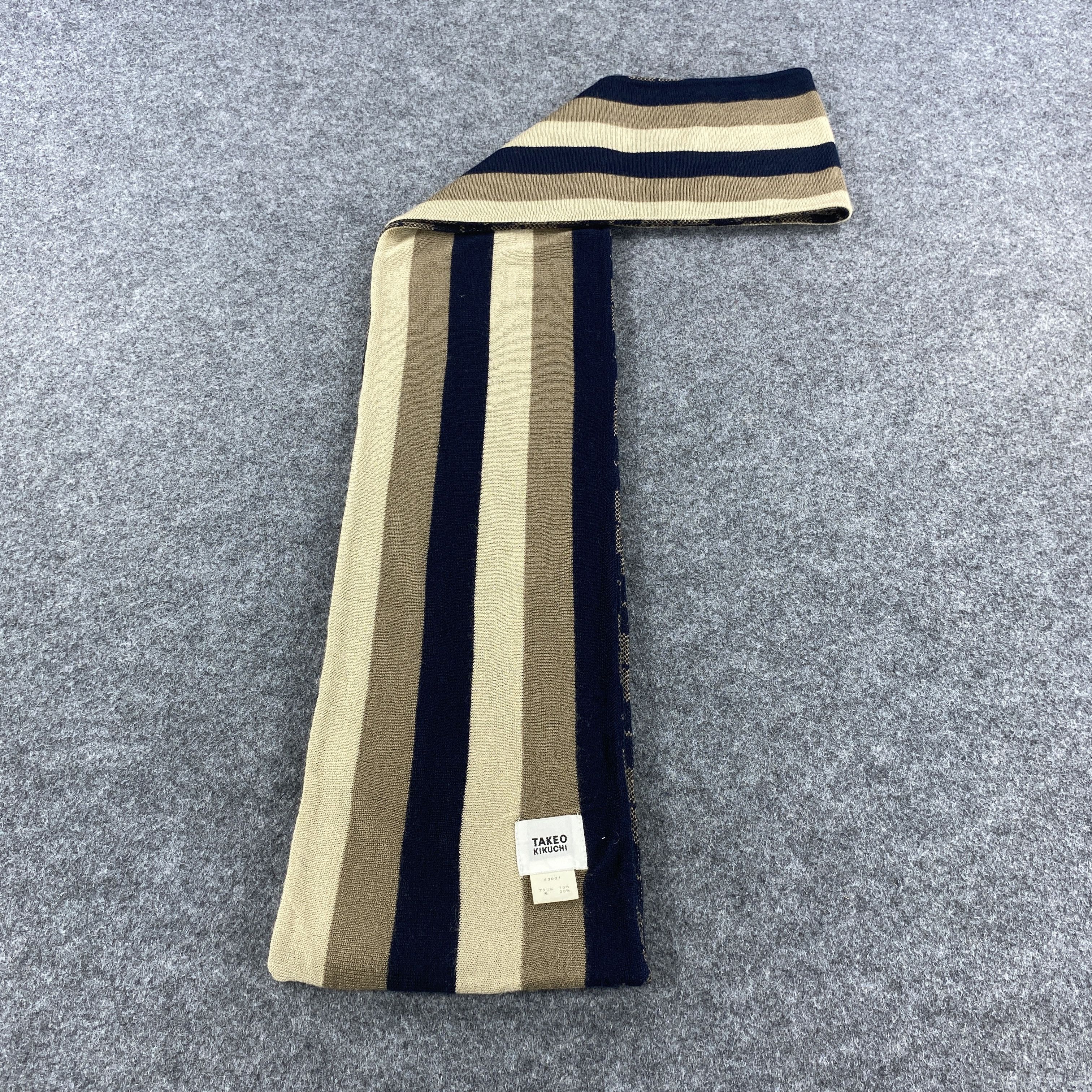 Takeo Kikuchi × Vintage GF10563 Takeo Kikuchi Scarf Neck Wear Muffler Size ONE SIZE - 6 Thumbnail