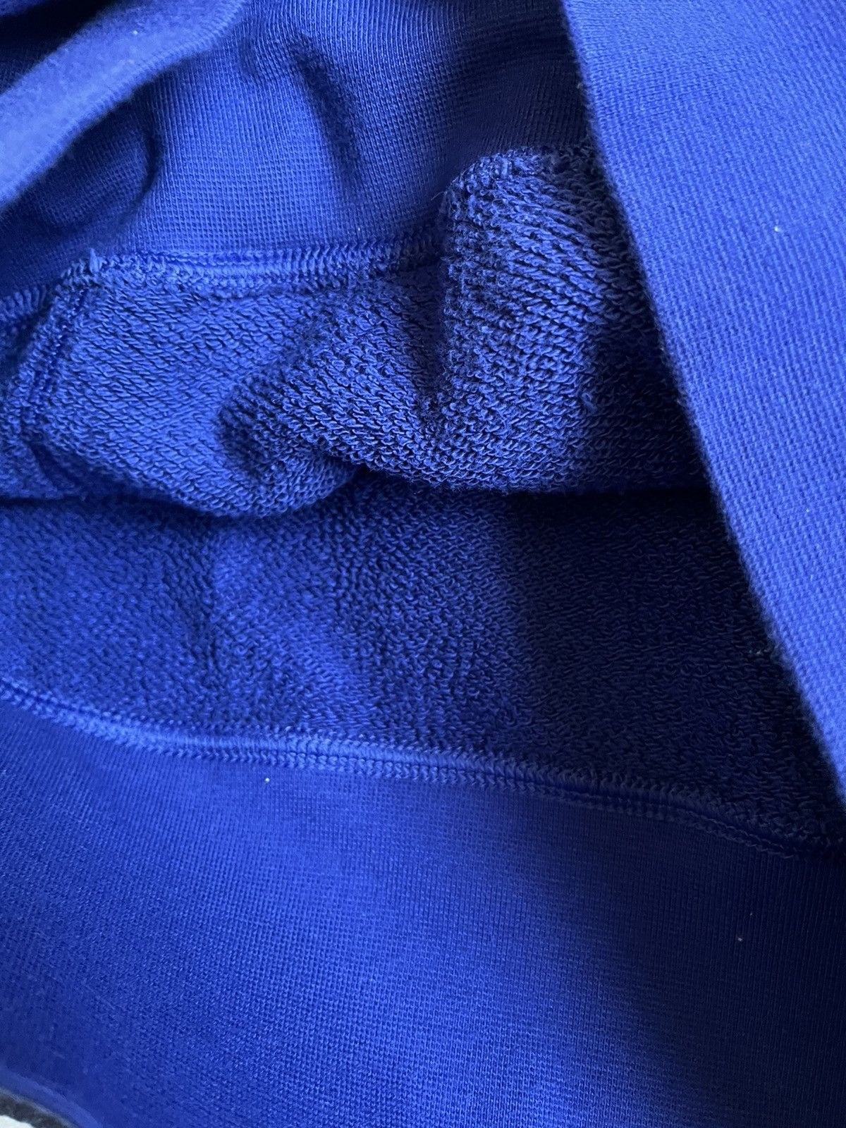 Nike Vintage Nike Y2K Blue Cotton Hoodie Big Velour Logo Size M Size US M / EU 48-50 / 2 - 7 Thumbnail