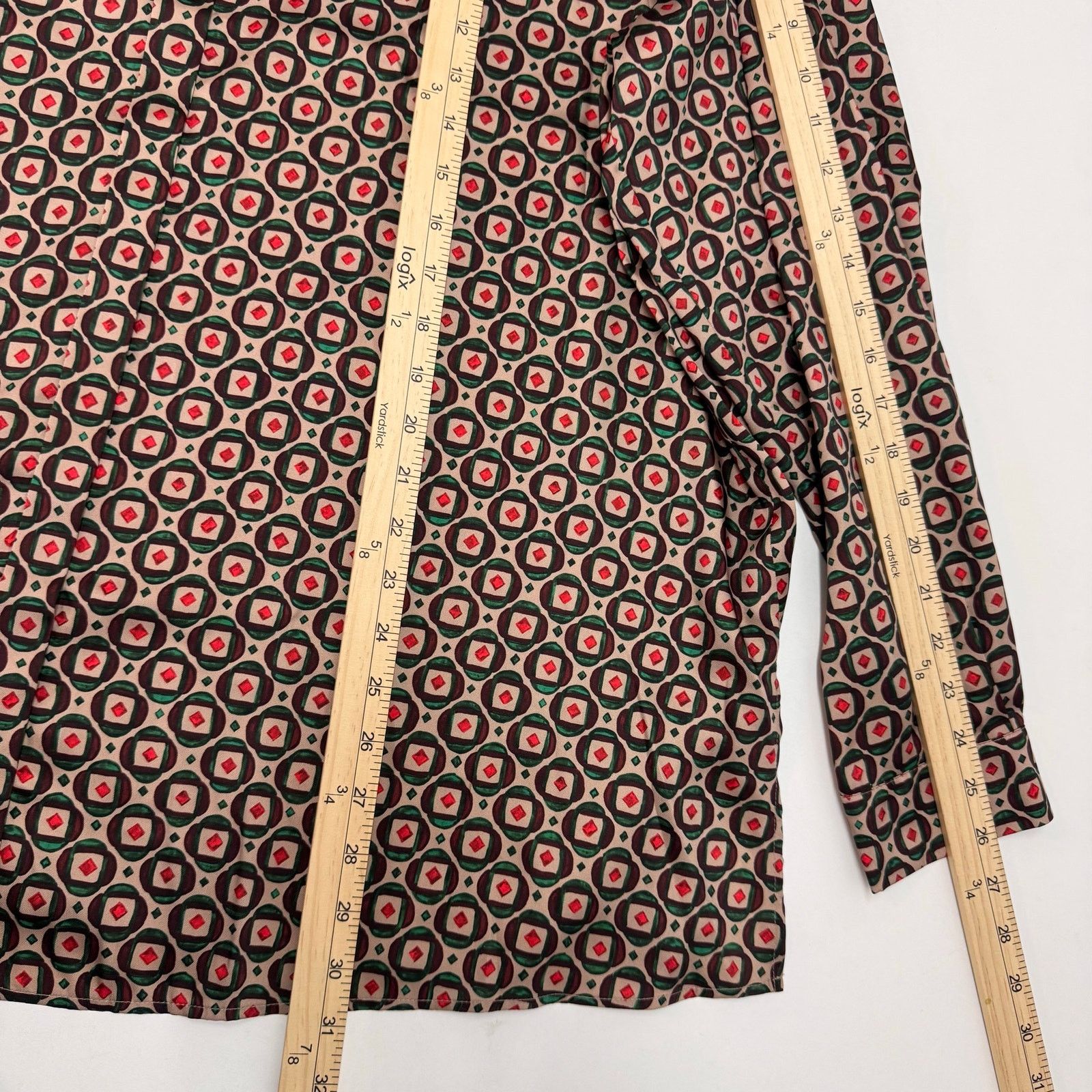Marina Rinaldi Marina Rinaldi Falda Geometric Print Blouse Buttons Plus 22 Size 3XL / US 20-22 - 9 Thumbnail