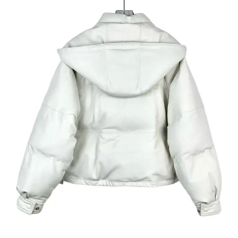 Celine o1w1db11124 Cropped Quilted Jacket in White Size S / US 4 / IT 40 - 2 Thumbnail