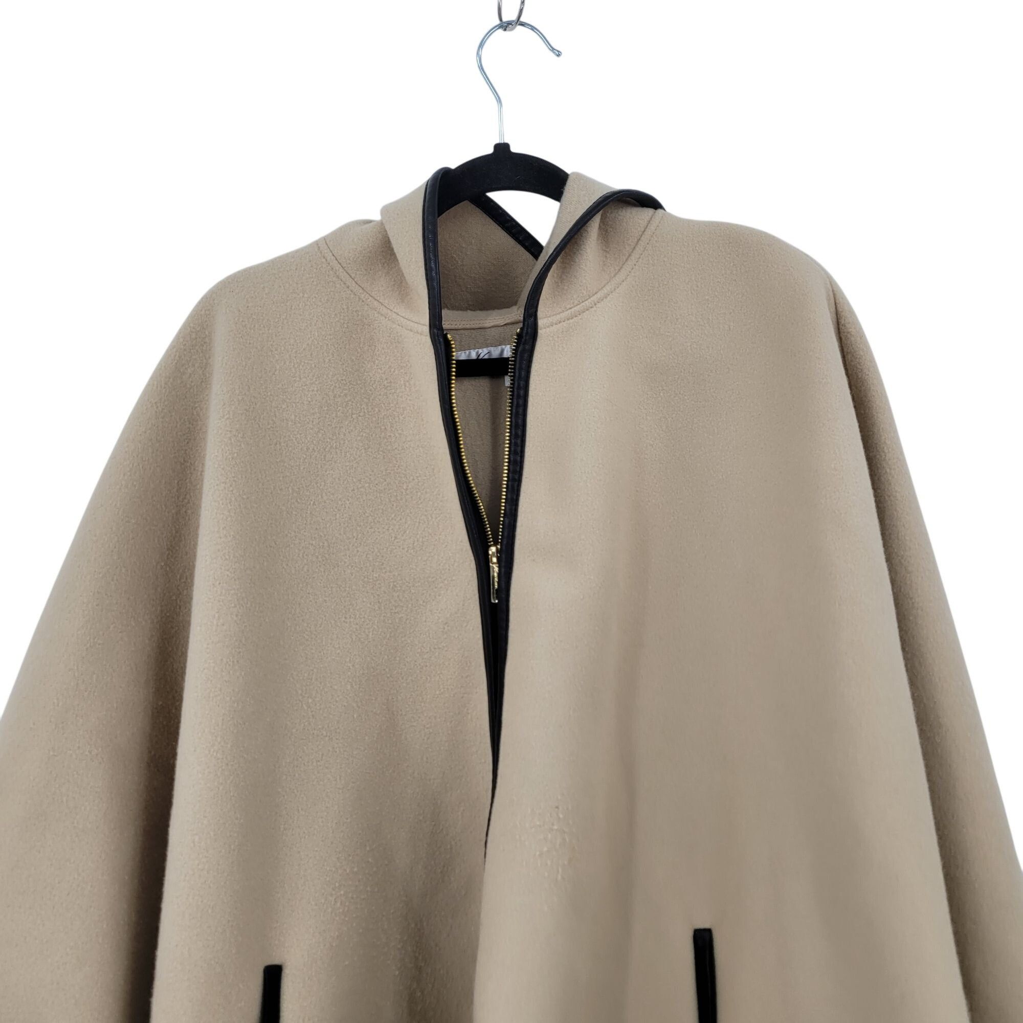 Designer Kenneth Cole New York Beige Hooded Poncho Cape 1X City Chic Size XL / US 12-14 / IT 48-50 - 4 Thumbnail