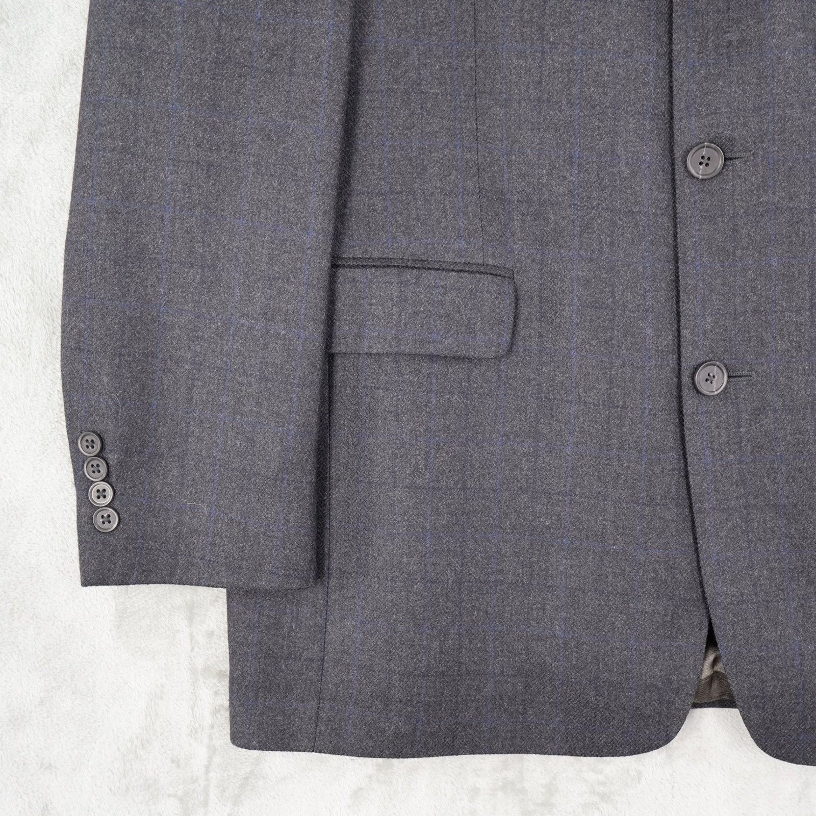 Stafford Stafford Executive Wool Cashmere Blazer Men 40L Gray Classic Size 40L - 2 Thumbnail