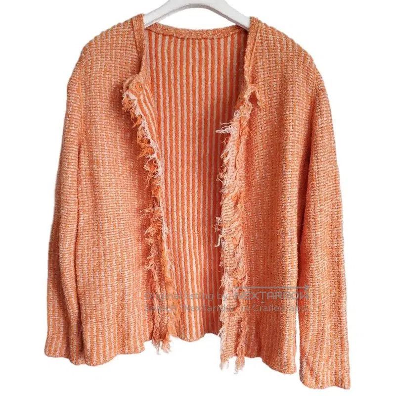 Prada Prada Spring Orange Long Sleeve Cardigan. Size XS / US 0-2 / IT 36-38 - 2 Thumbnail