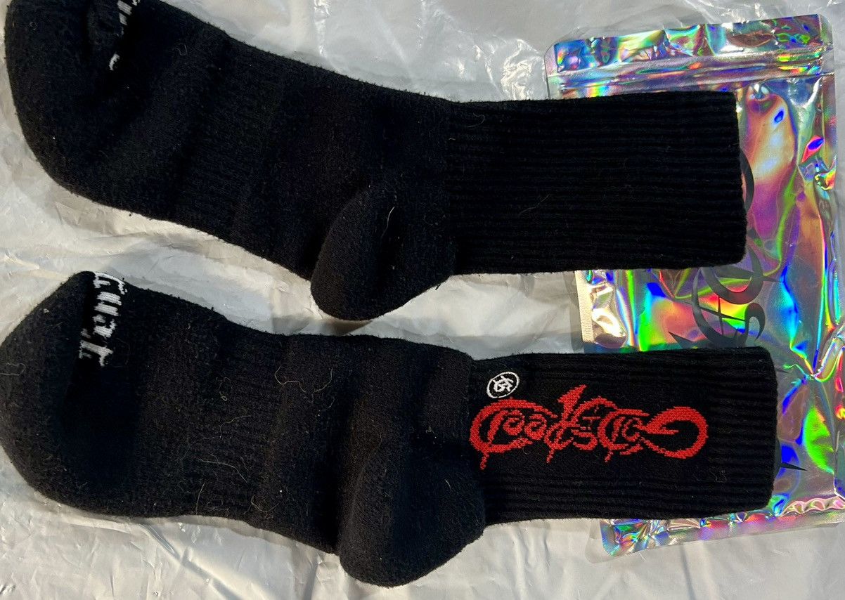 Godspeed Godspeed "New Age" Logo Crew Socks - Black/Red Size ONE SIZE - 6 Thumbnail