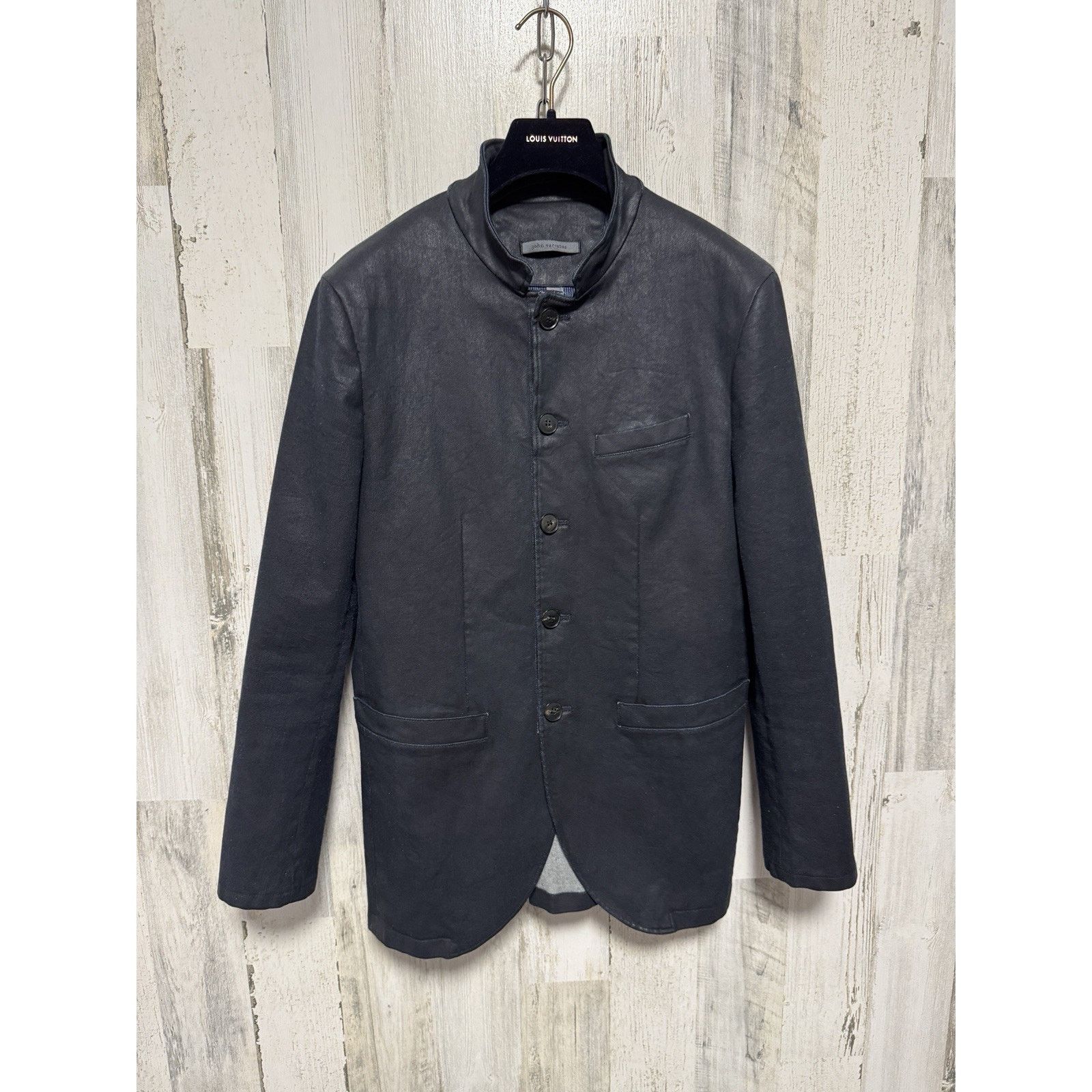 John Varvatos John Varvatos BRIA Blue Waxed Lightweight Moto Jacket Size US S / EU 44-46 / 1 - 3 Thumbnail
