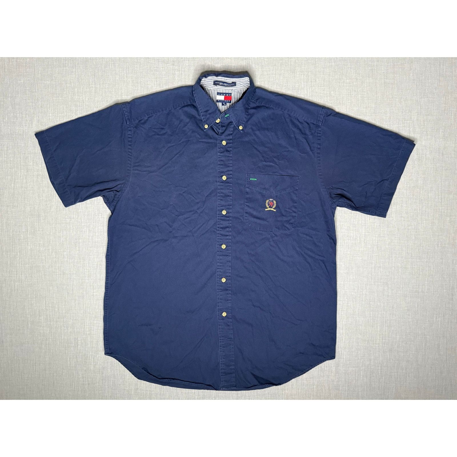 Tommy Hilfiger × Vintage Vintage 90s Tommy Hilfiger Short Sleeve Button Down Shirt M Size US M / EU 48-50 / 2 - 1 Thumbnail
