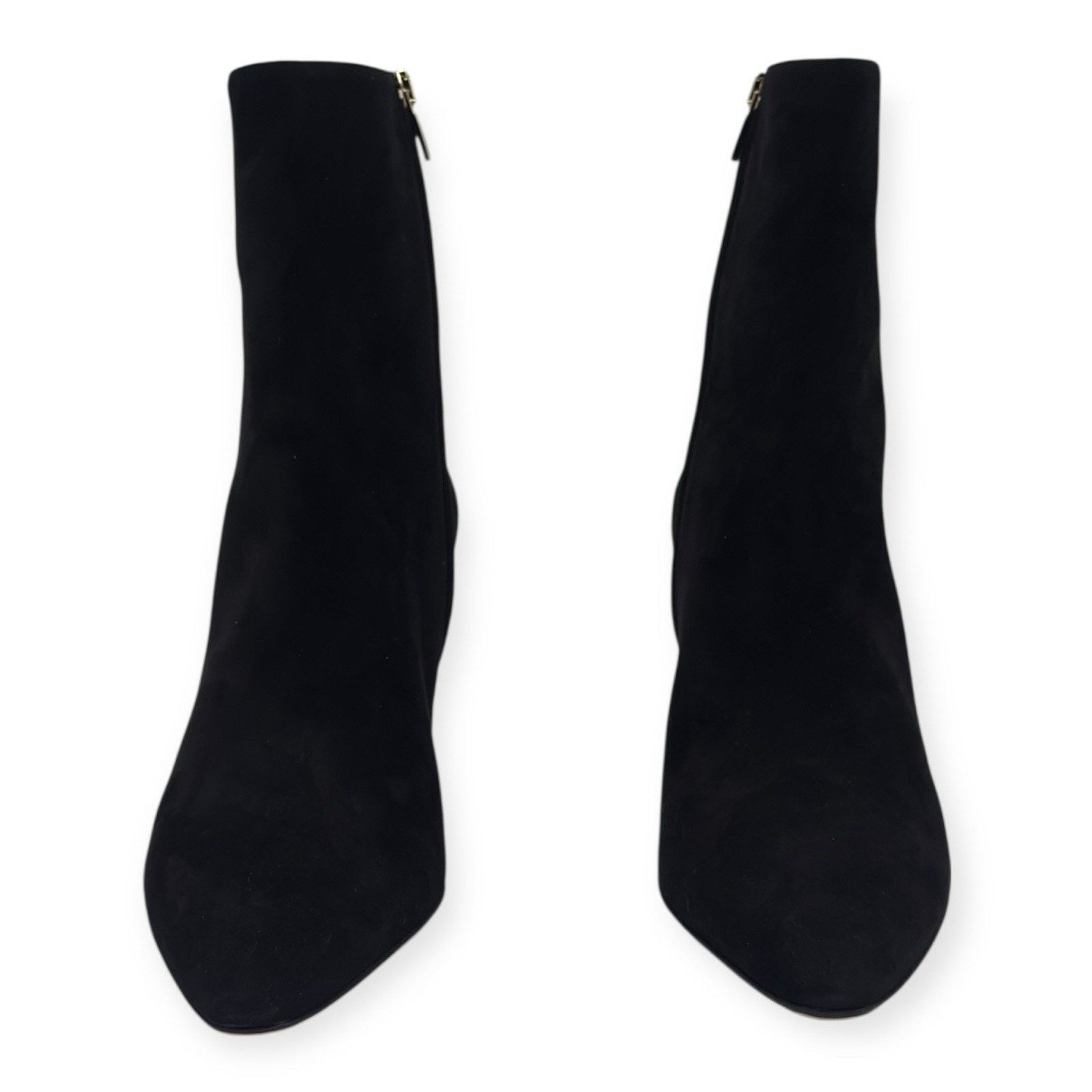 Salvatore Ferragamo Black Suede Janna 70 Sculpted Heel Leather Heeled Boots 9.5 Size US 9.5 / IT 39.5 - 8 Thumbnail