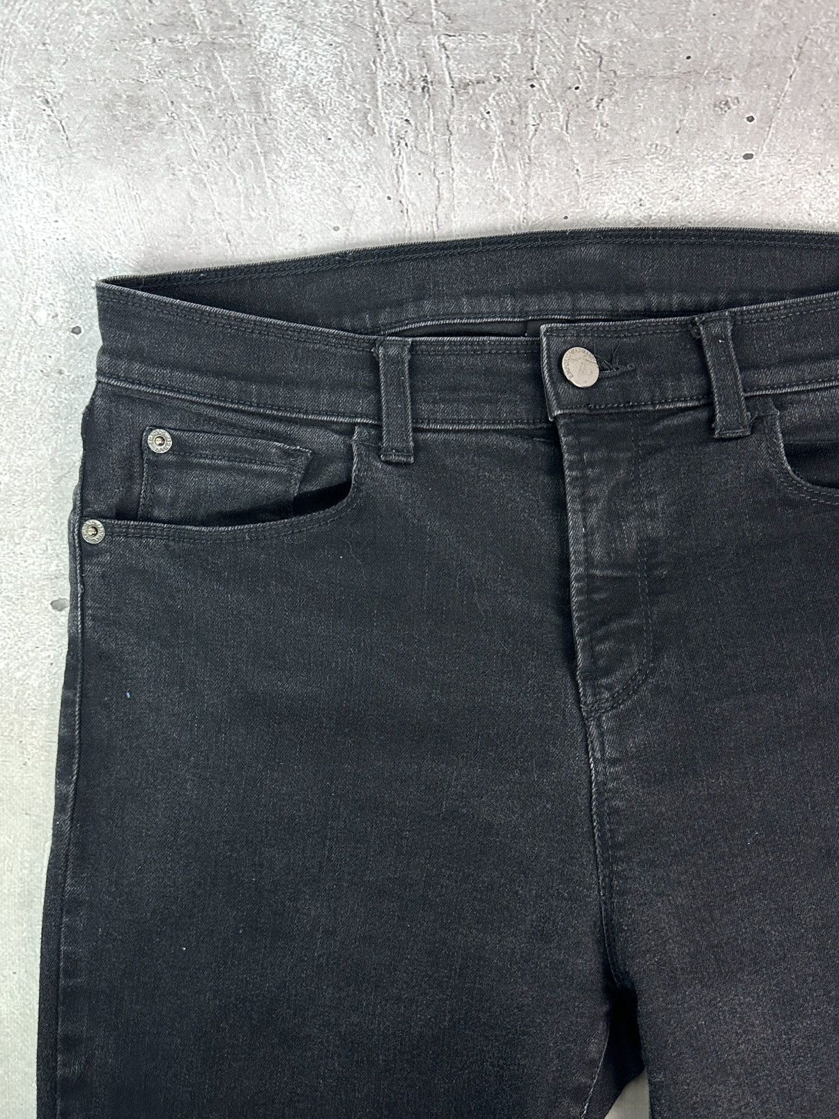 Emporio Armani Emporio Armani Slim-Fit Black Cotton Logo Women’s Jeans Size 29" - 7 Thumbnail